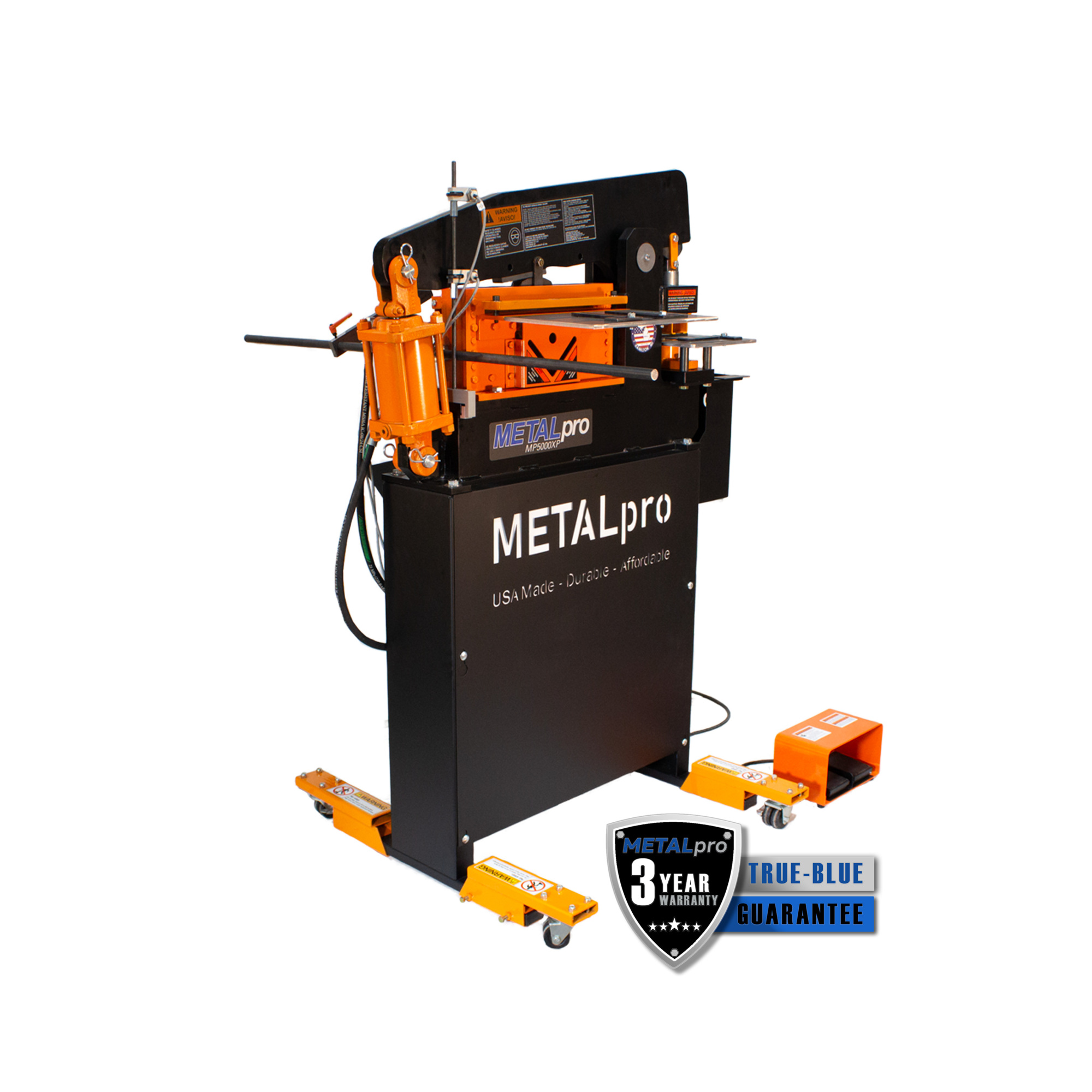 Metal Pro MP5000XP Ironworker — 50-Ton, 1.5HP Motor, 110V, 24 Strokes Per Minute, 13 Attachments, Model# MP5000XP