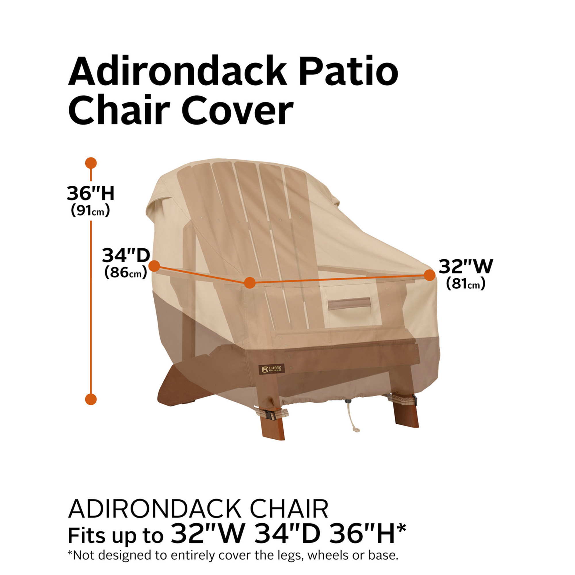 Veranda's Best Waterproof Adirondack Patio Chair Cover - Thumbnail 5