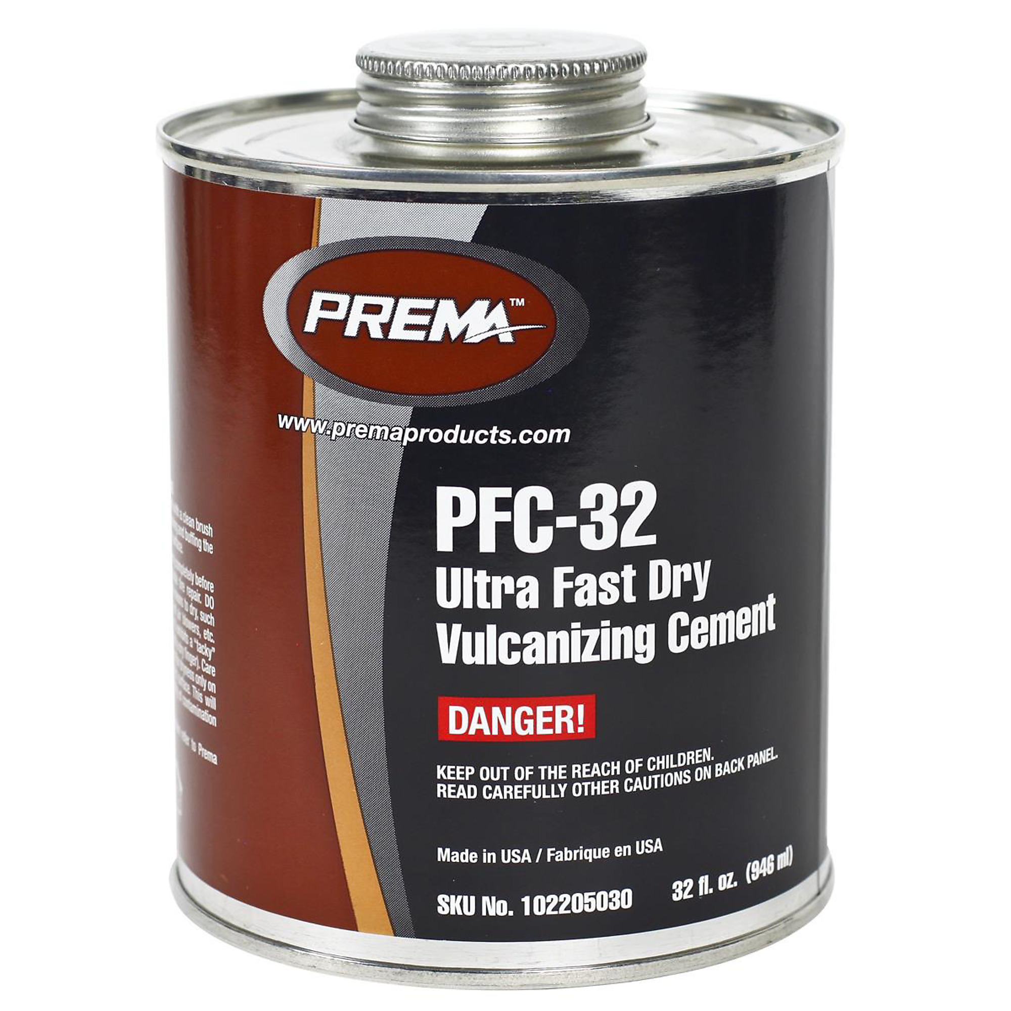 Prema Ultra Fast Dry Vulcanizing Cement — 32 Oz. Can, Model# PRMPFC32-1