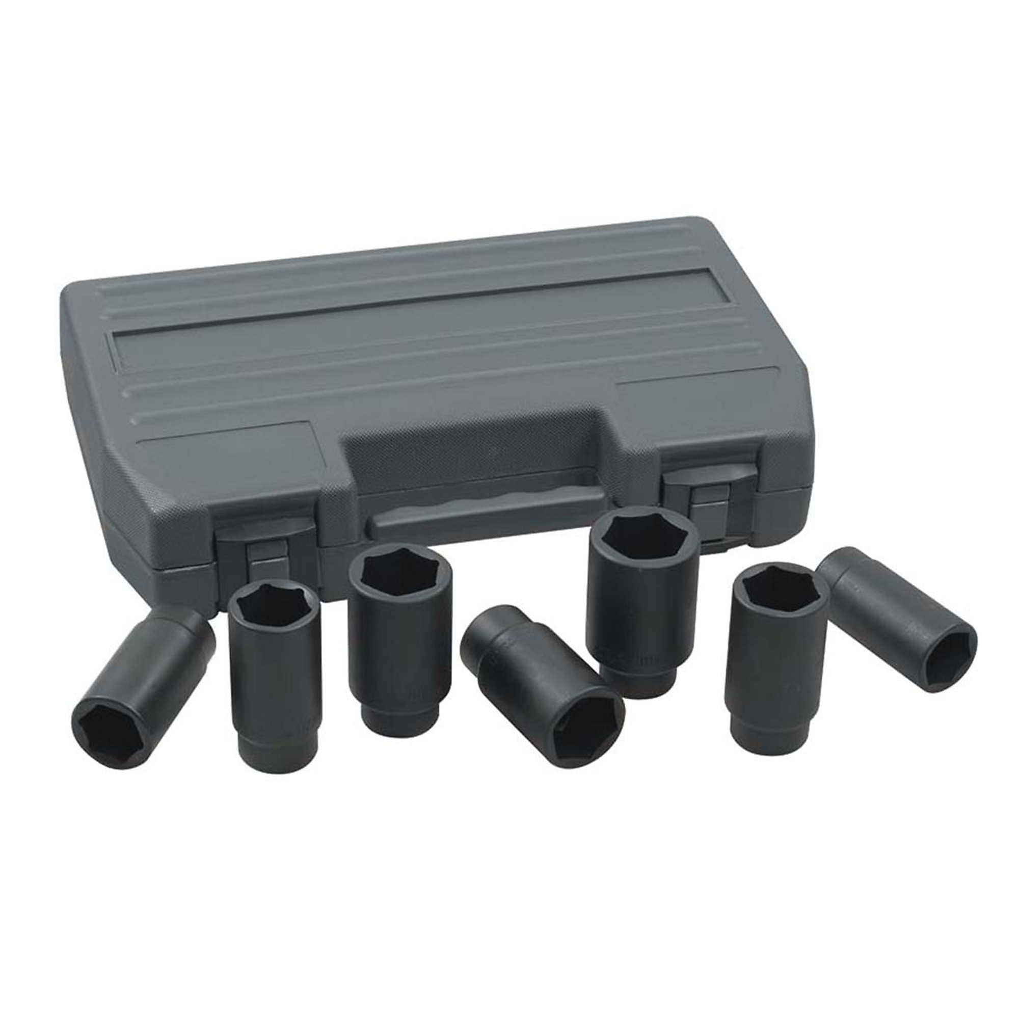 GearWrench Axle Nut Socket Set — 7-Piece, Deep Socket, 1/2in. Drive, 6-Point Metric, Model# KDT41650