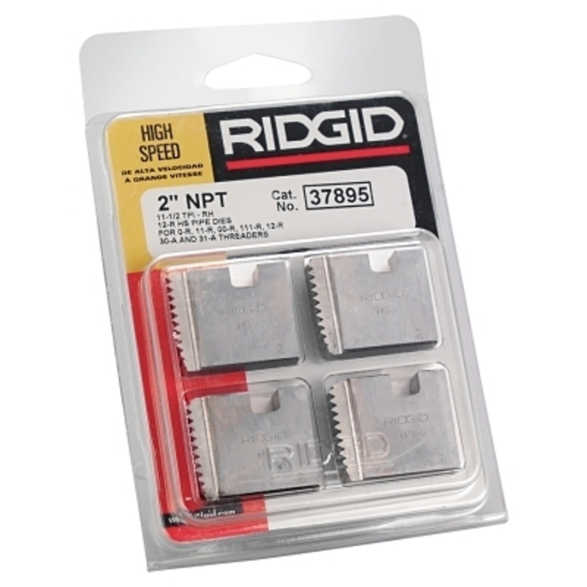 Ridgid Manual Threading/Pipe and Bolt Dies — 2in. - 11.5 NPT, 12R, High Speed Steel, Model# 632-37895