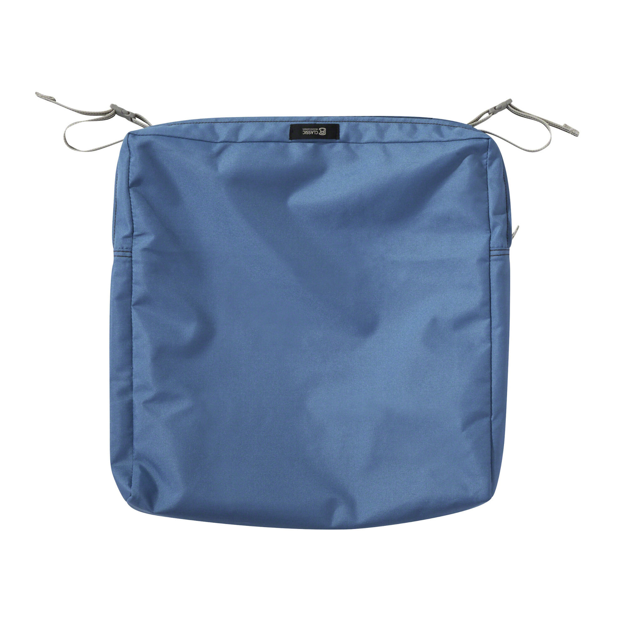Classic Accessories Ravenna Water-Resistant Patio Chair Seat Cushion Cover — 19in. x 19in. x 3in., Empire Blue, Model# 60-337-010501-RT