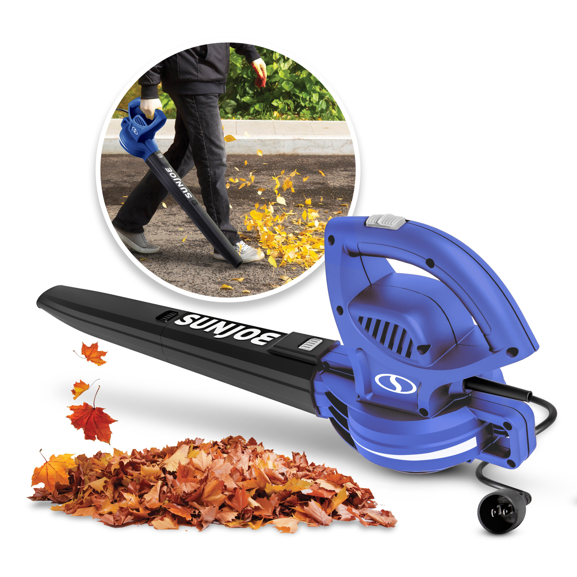 Sun Joe All-Purpose Electric Blower — 155 MPH, 6 Amp, Blue, Model# SBJ597E-SJB
