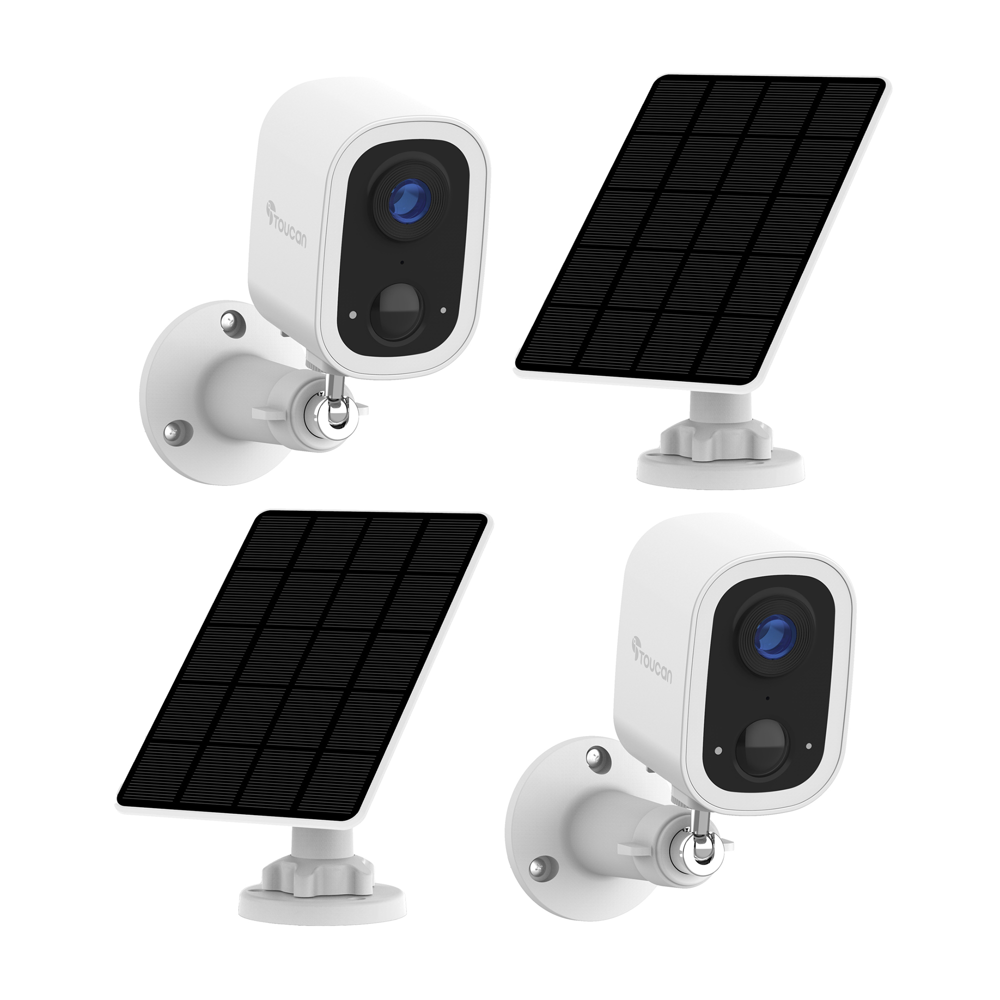 Toucan 2-Pack S4 Wireless 2K Security Camera with 3W Solar Charger — No Monthly Fee Required, Model# 843631194010