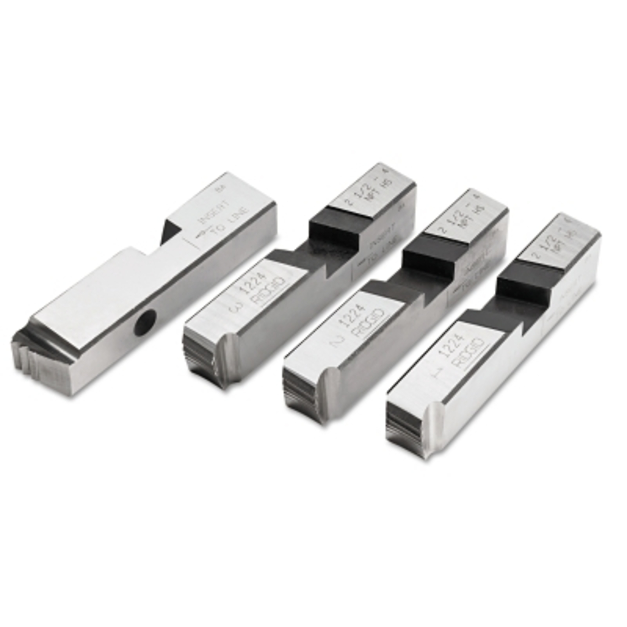 RIDGID Model 1224 Power Threading Machine Pipe Dies, 2-1/2 in - 4 in Pipe Capacity, HS, NPT, For Stainless Steel (33057)