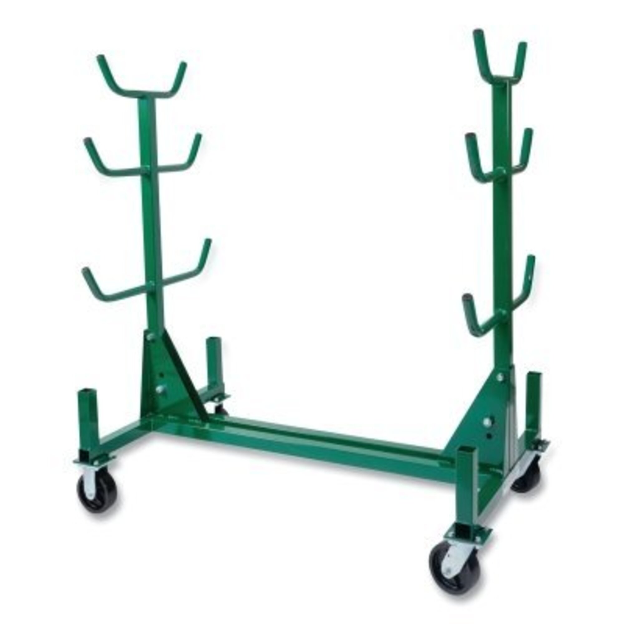 Greenlee Mobile Conduit and Pipe Rack — 34in. x 63.5in. x 58.5in., 1000-Lb. Capacity, 6in. Casters, Model# 332-668