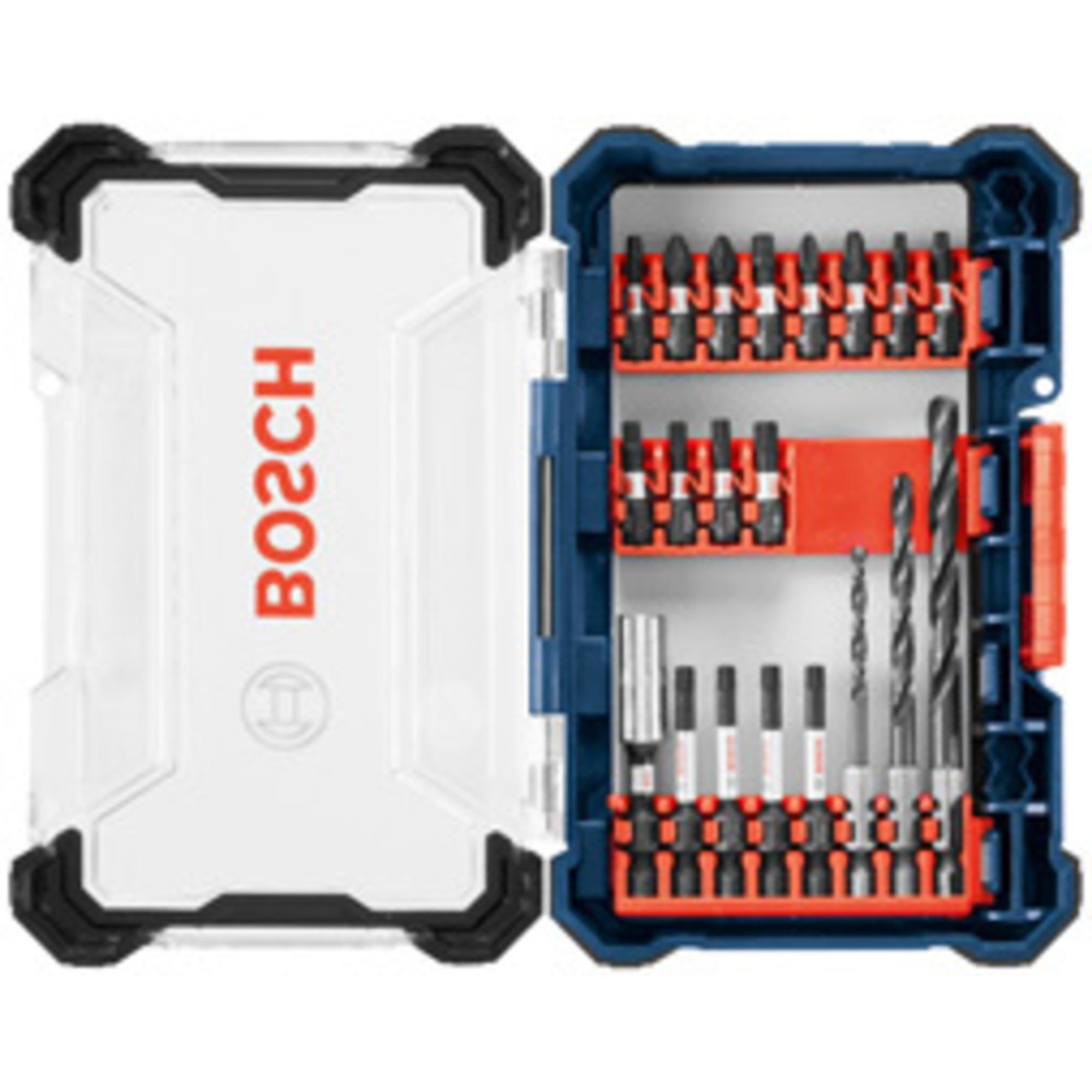 Bosch Impact Tough Drill Drive Custom Case System Set — 20 Pcs, Black Oxide Drill Bits, Xtended Torsion Zone, Model# DDMS20