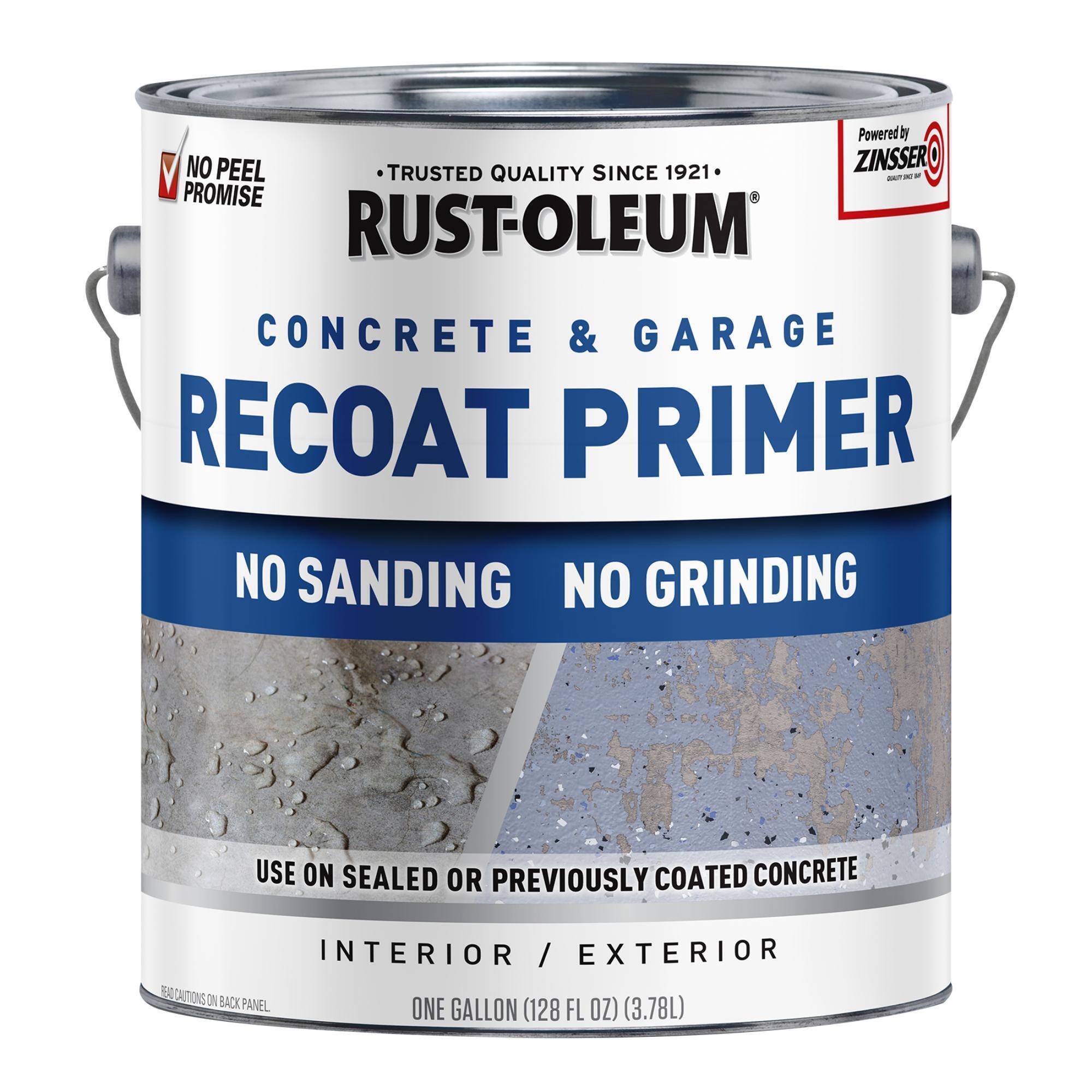 Rust-Oleum Concrete and Garage Recoat Primer, 1-Gal., Gray, No Sanding Required, Model# 338806