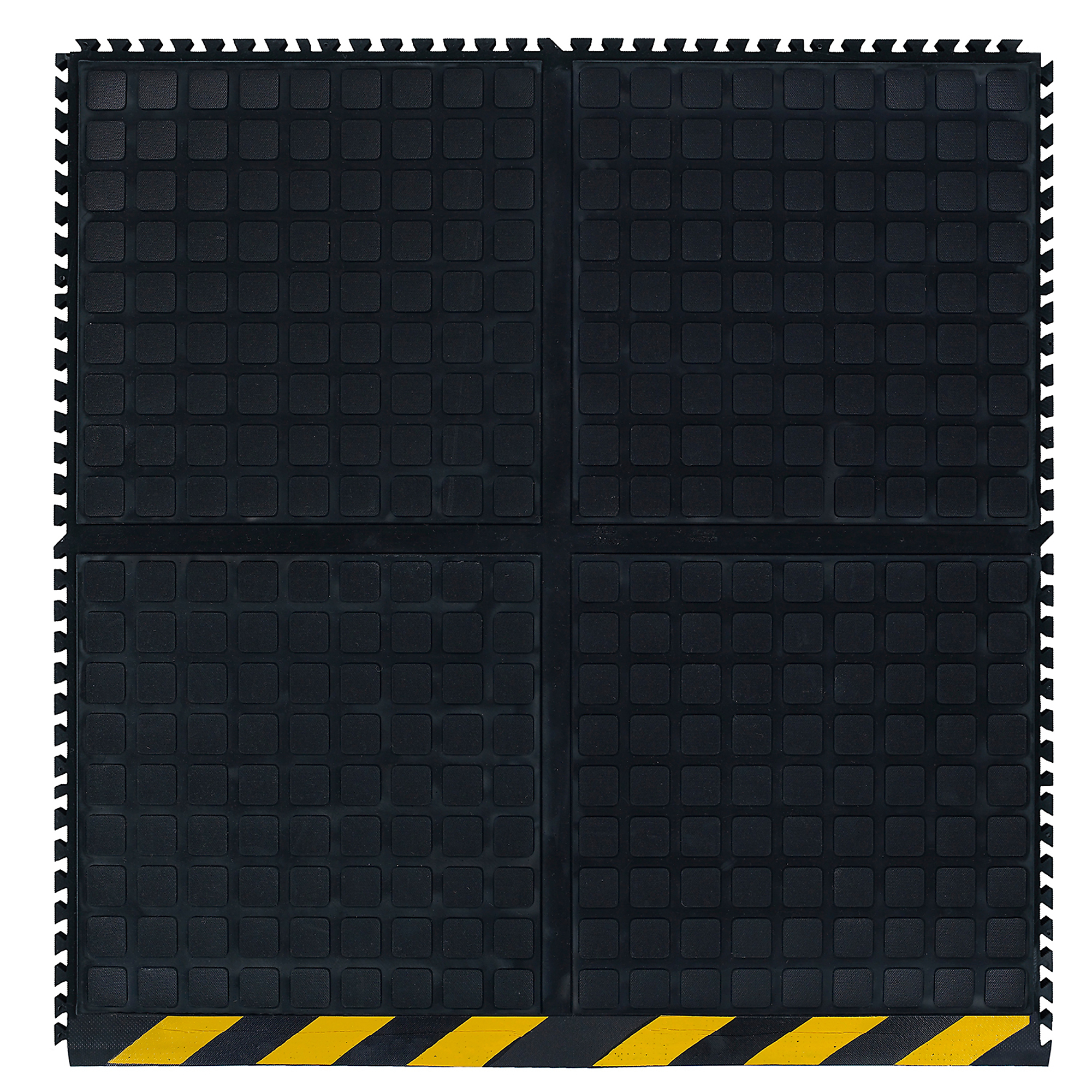 M+A Matting Hog Heaven Slip-Resistant, Anti-Fatigue, Customizable Modular Tiles, 36" x 39.75" Yellow, 3/4" Thickness, Model # 447204100