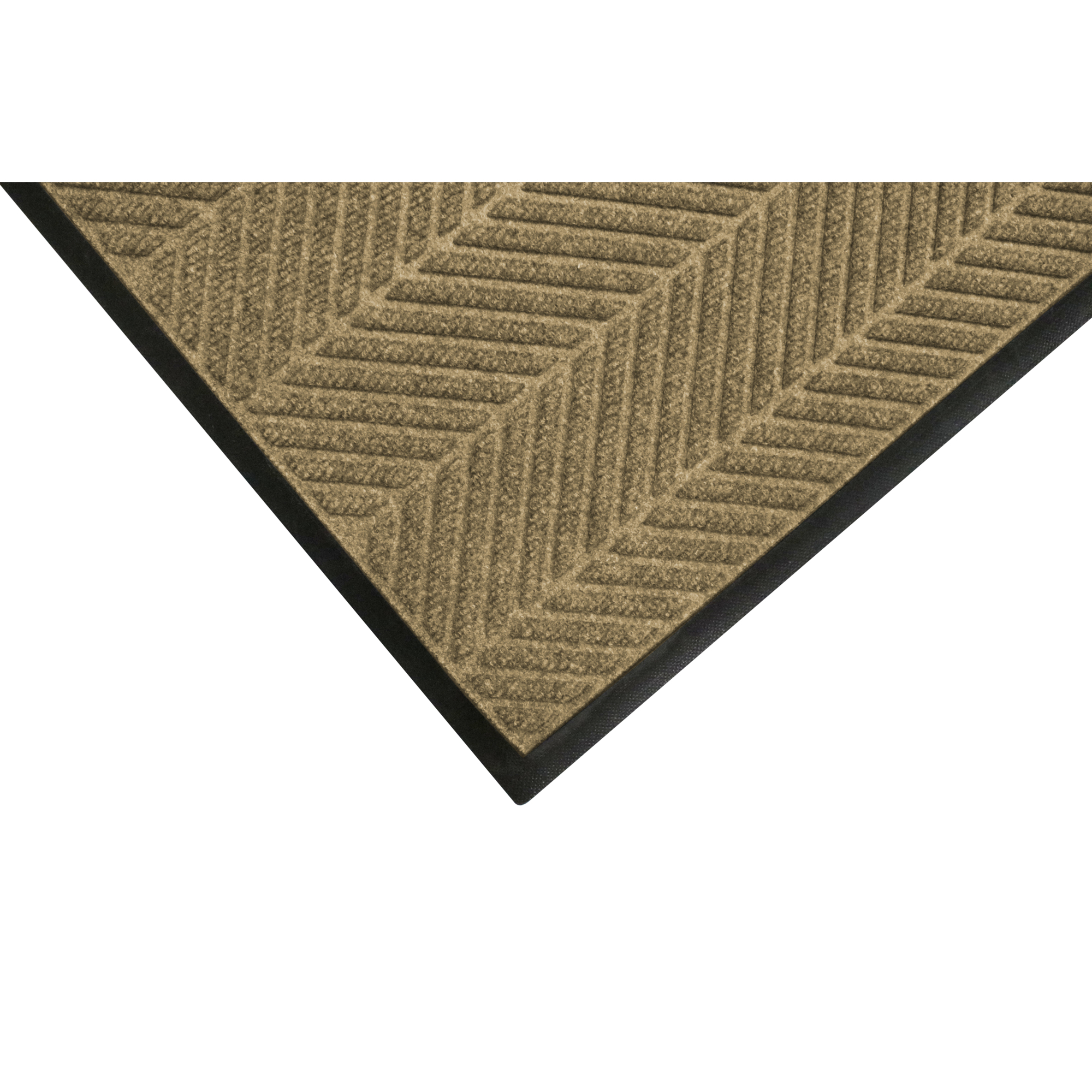 M+A Matting WaterHog Max Herringbone Classic Scraper/Wiper Safety Mat, 3' x 4' Khaki, 3/8" Thickness, Universal Cleat, Model # 22407634070