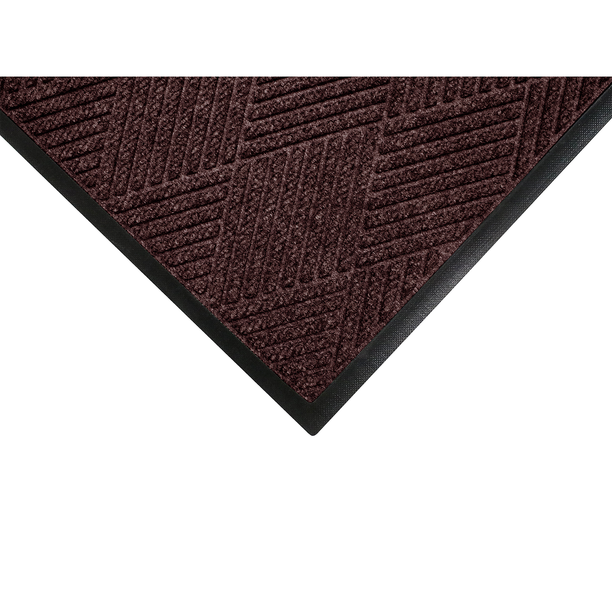 M+A Matting WaterHog Max Diamond Classic Scraper/Wiper Safety Mat, 3' x 5' Maroon, 3/8" Thickness, Universal Cleat, Model # 22957435070