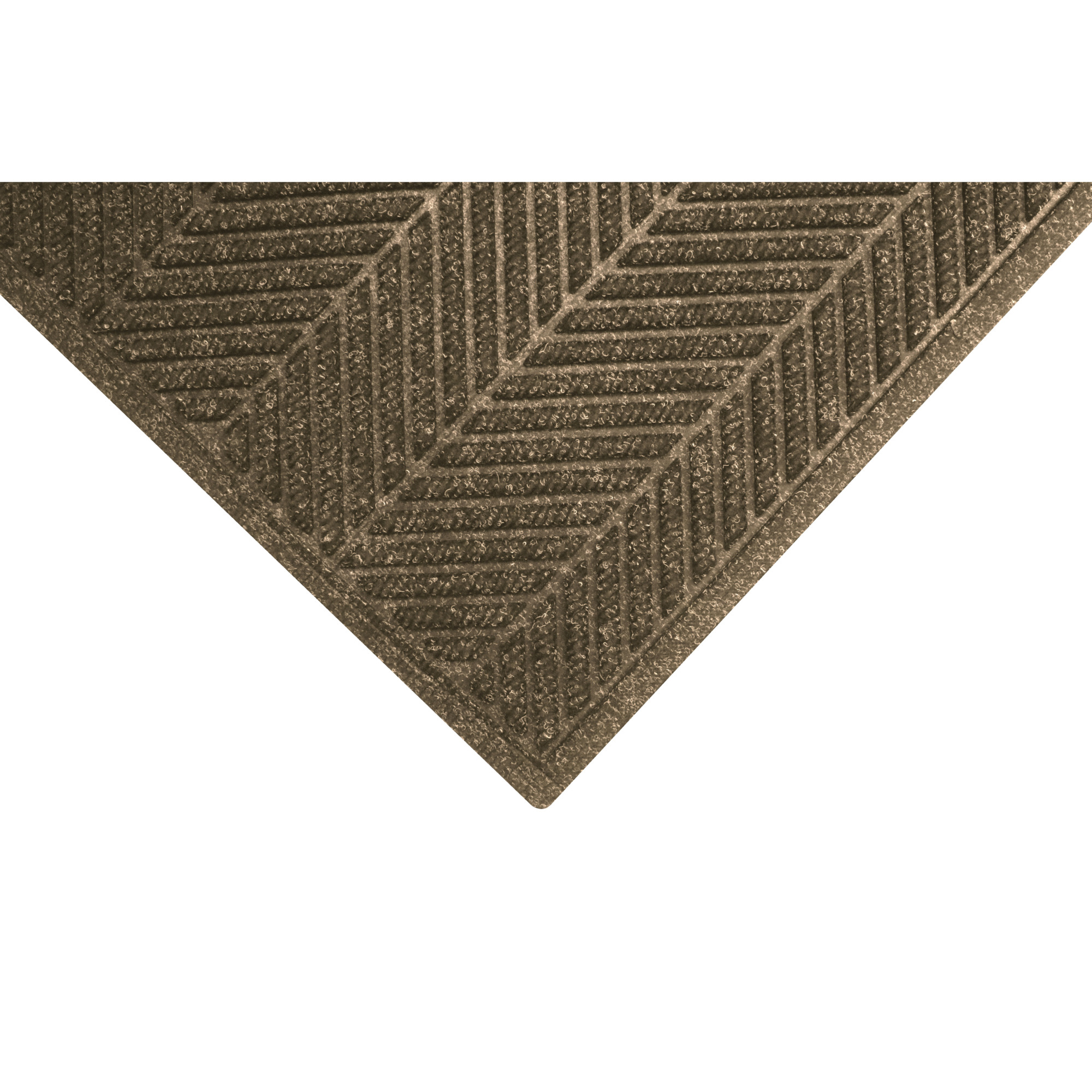 M+A Matting WaterHog Max Herringbone Fashion Scraper/Wiper Safety Mat, 2' x 3' Khaki, 3/8" Thickness, Universal Cleat, Model # 22417623070
