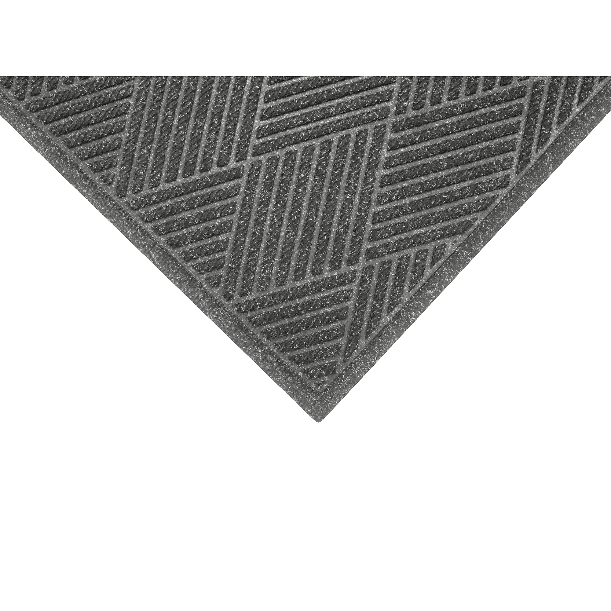 M+A Matting WaterHog Max Diamond Fashion Scraper/Wiper Safety Mat, 3' x 10' Grey Ash, 3/8" Thickness, Universal Cleat, Model # 229773310070