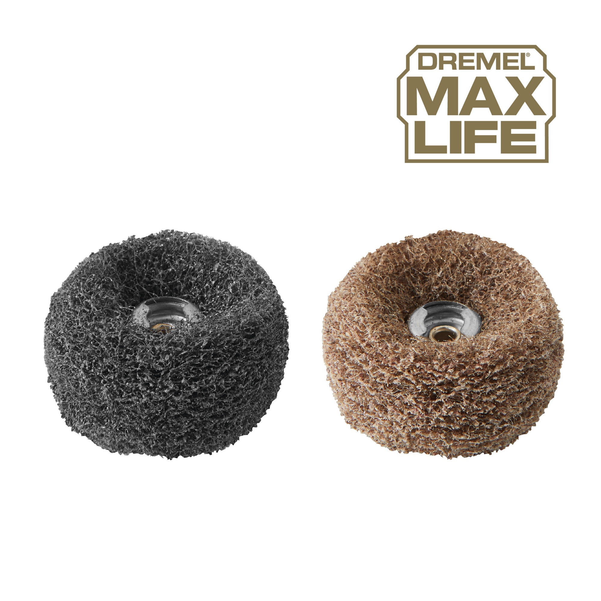 Dremel Max Life Finishing Abrasive Buffs — 180 & 280 Grit, 1-3/16in. dia., 2-Pc. Set, Model# EZ511HP