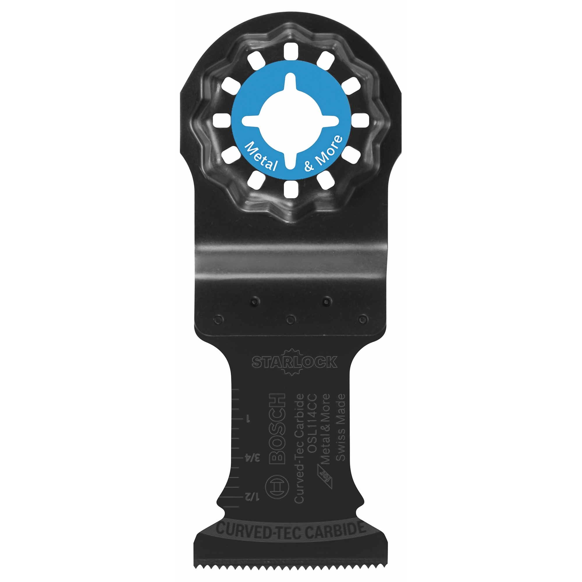 Bosch Starlock Oscillating Multi-Tool Curved-Tec Carbide Plunge Blade — 1.25in., 30X Life, Model# OSL114CC