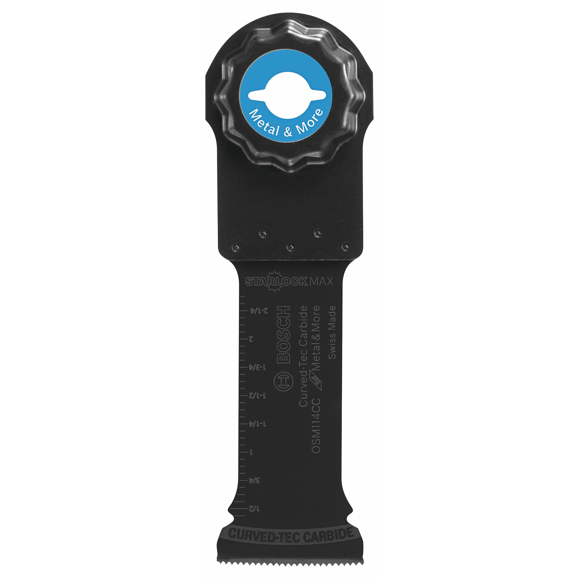 Bosch StarlockMax Oscillating Multi-Tool Plunge Blade — 1 1/4in., Curved-Tec Carbide Extreme, Model# OSM114CC