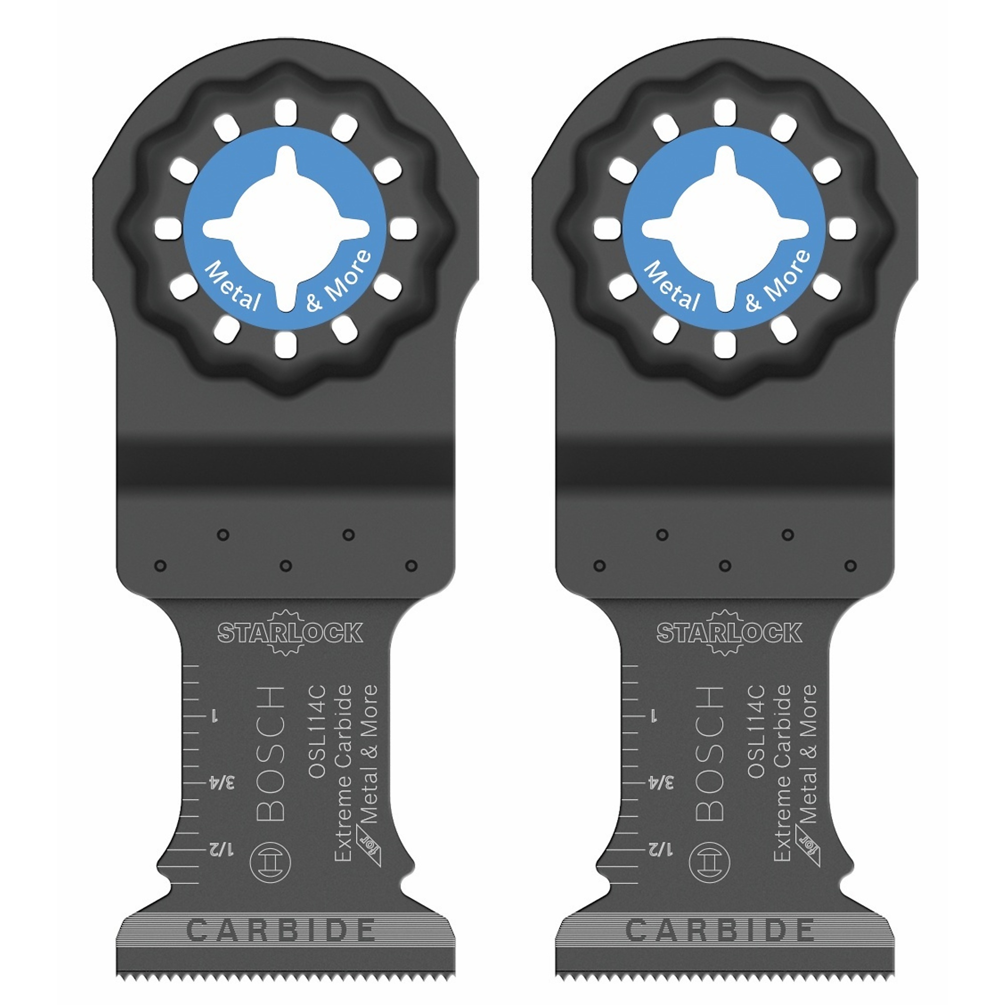 Bosch Starlock Oscillating Multi-Tool Carbide Plunge Cut Blade — 1 1/4in., 2 Pk., Model# OSL114C-2