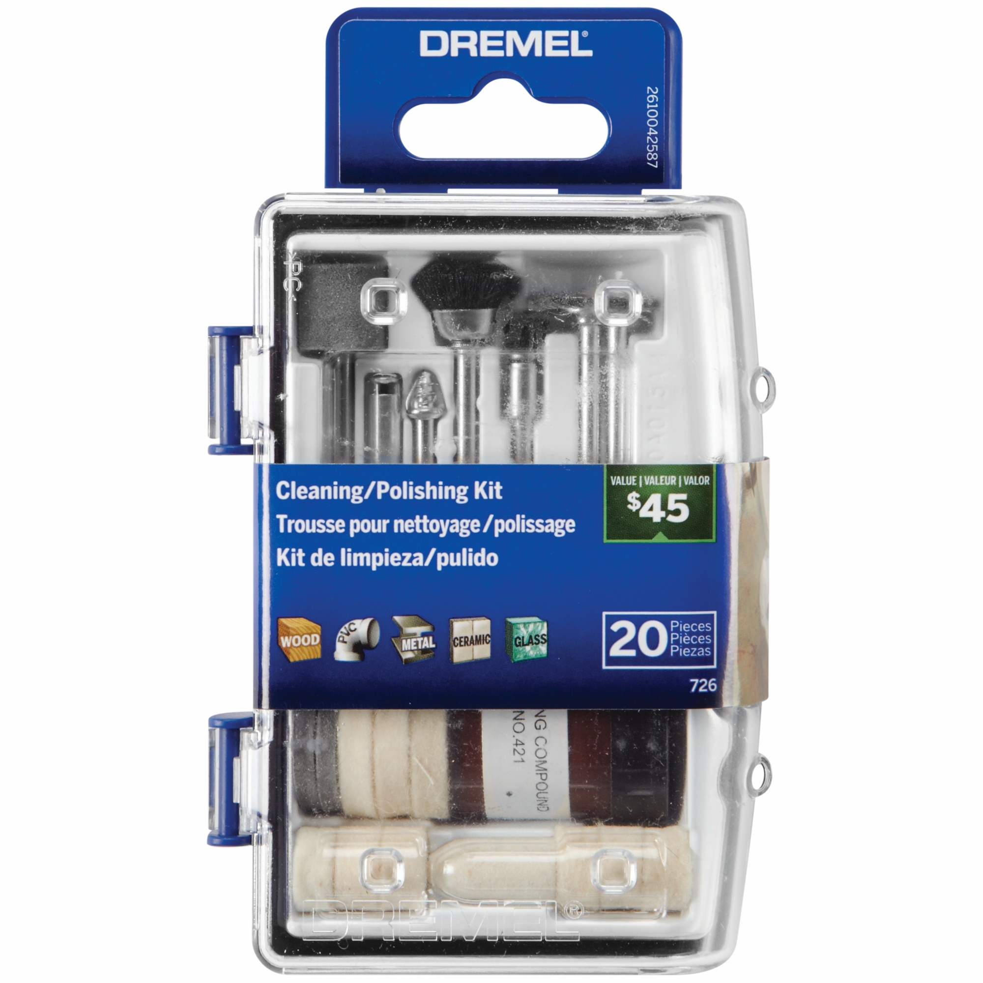 Dremel Cleaning/Polishing Accessory Micro Kit — 20-Piece, Model# 726-01