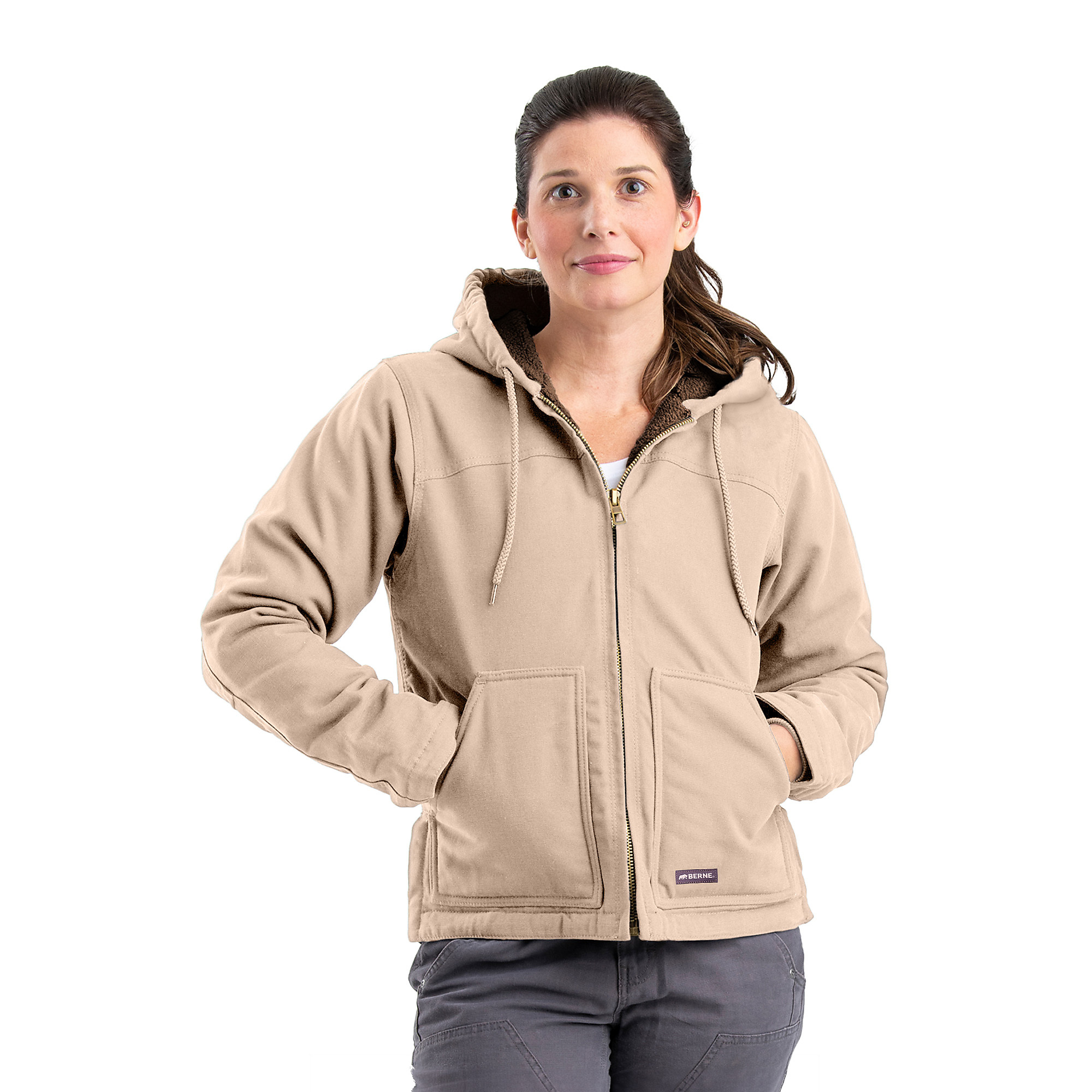 Berne Women's Sherpa Hooded Jacket Womens Jacket Berne Hooded