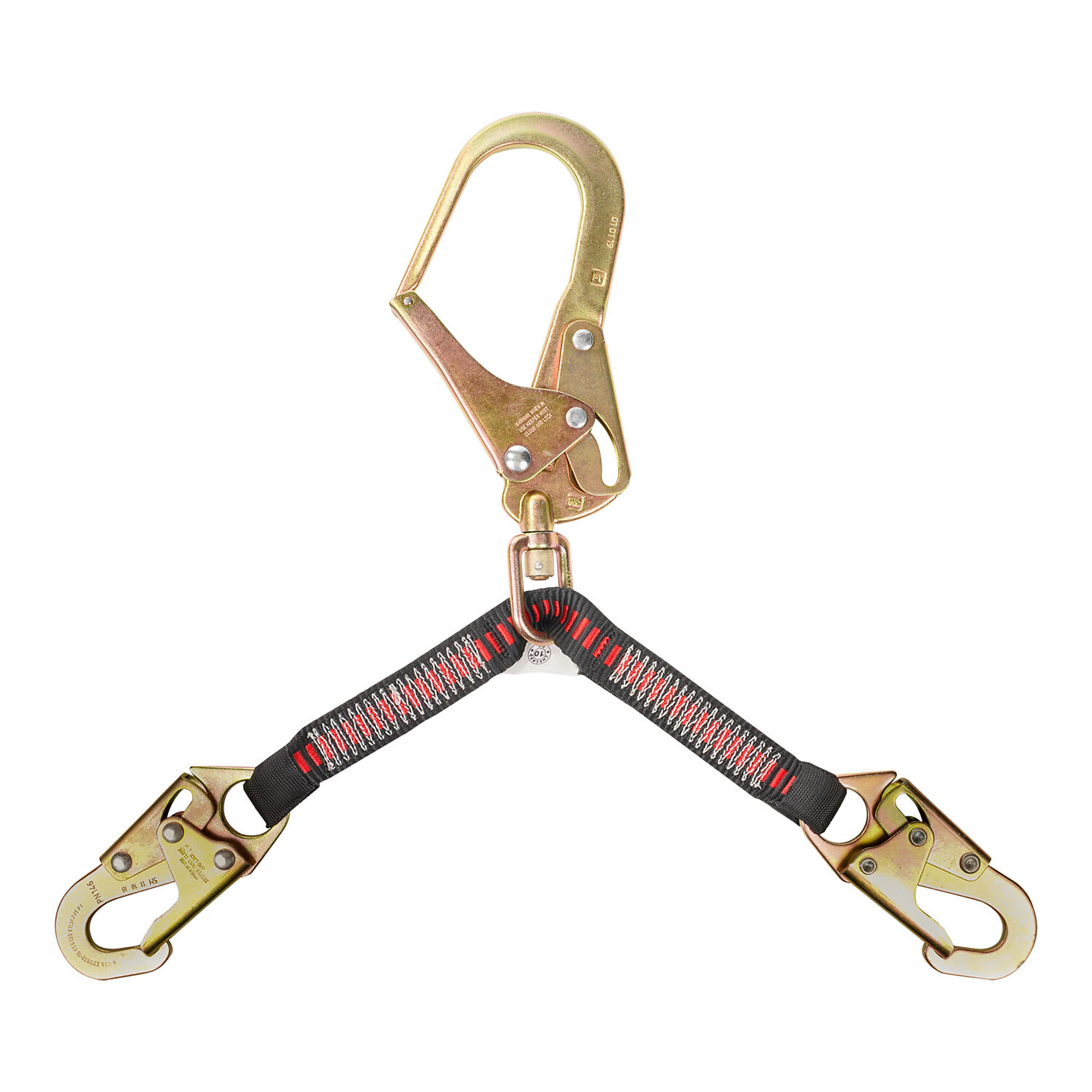 KStrong Work Positioning Device Web Assembly — 30mm Polyester, Swivel Rebar Hook, Snap Hooks, Model# UFL205251