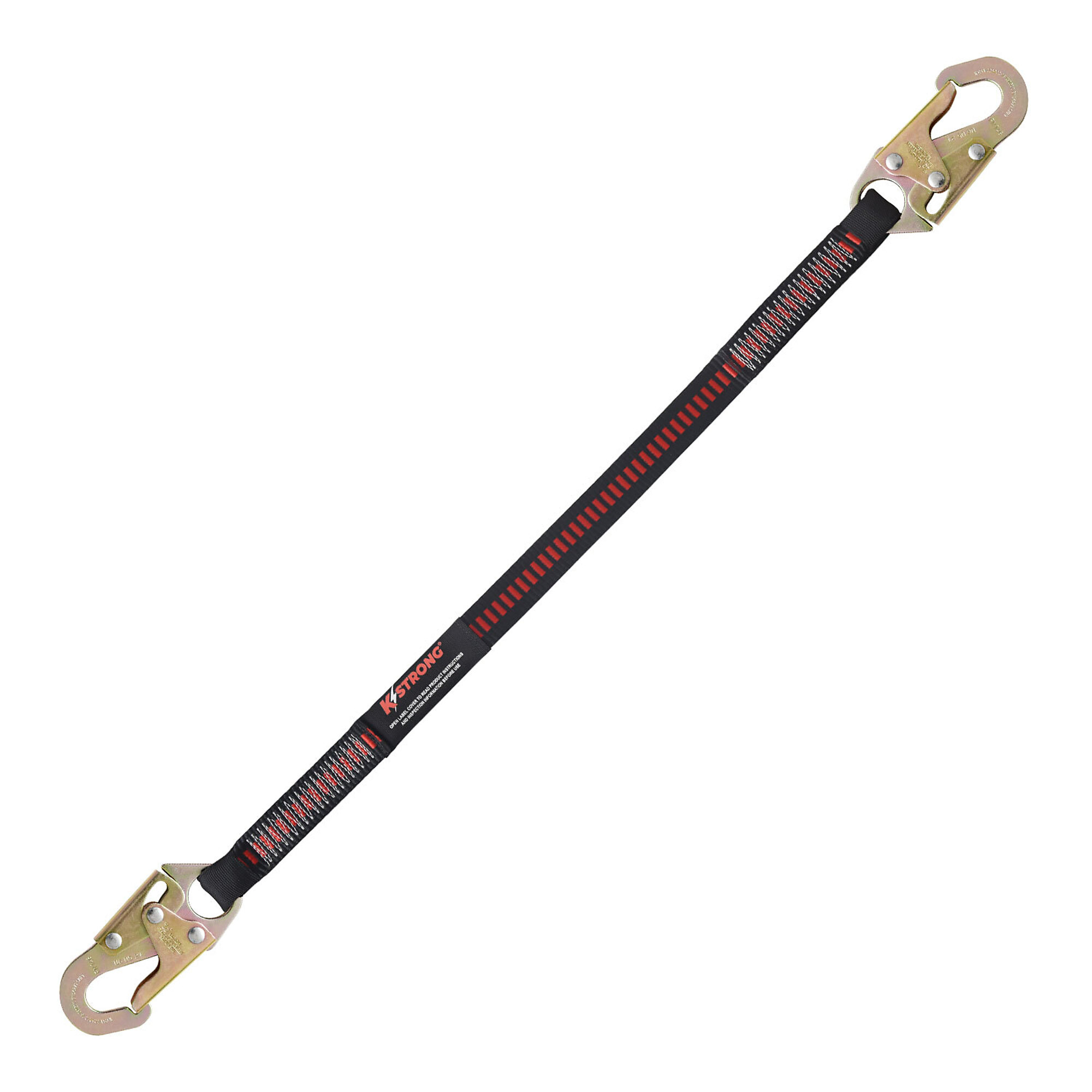 KStrong 3ft. Work Positioning Lanyard — Snap Hooks, High-Tenacity Polyester, 5000 Lb. Breaking Strength, ANSI Compliant, Model# UFL205201-03