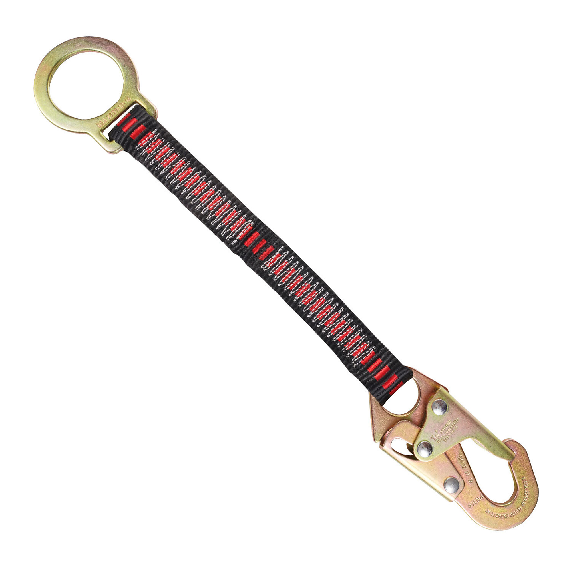 KStrong D-Ring Extender — 18in., Snap Hook and O-Ring, 6000 Lb. Breaking Strength, Model# UFZ802001