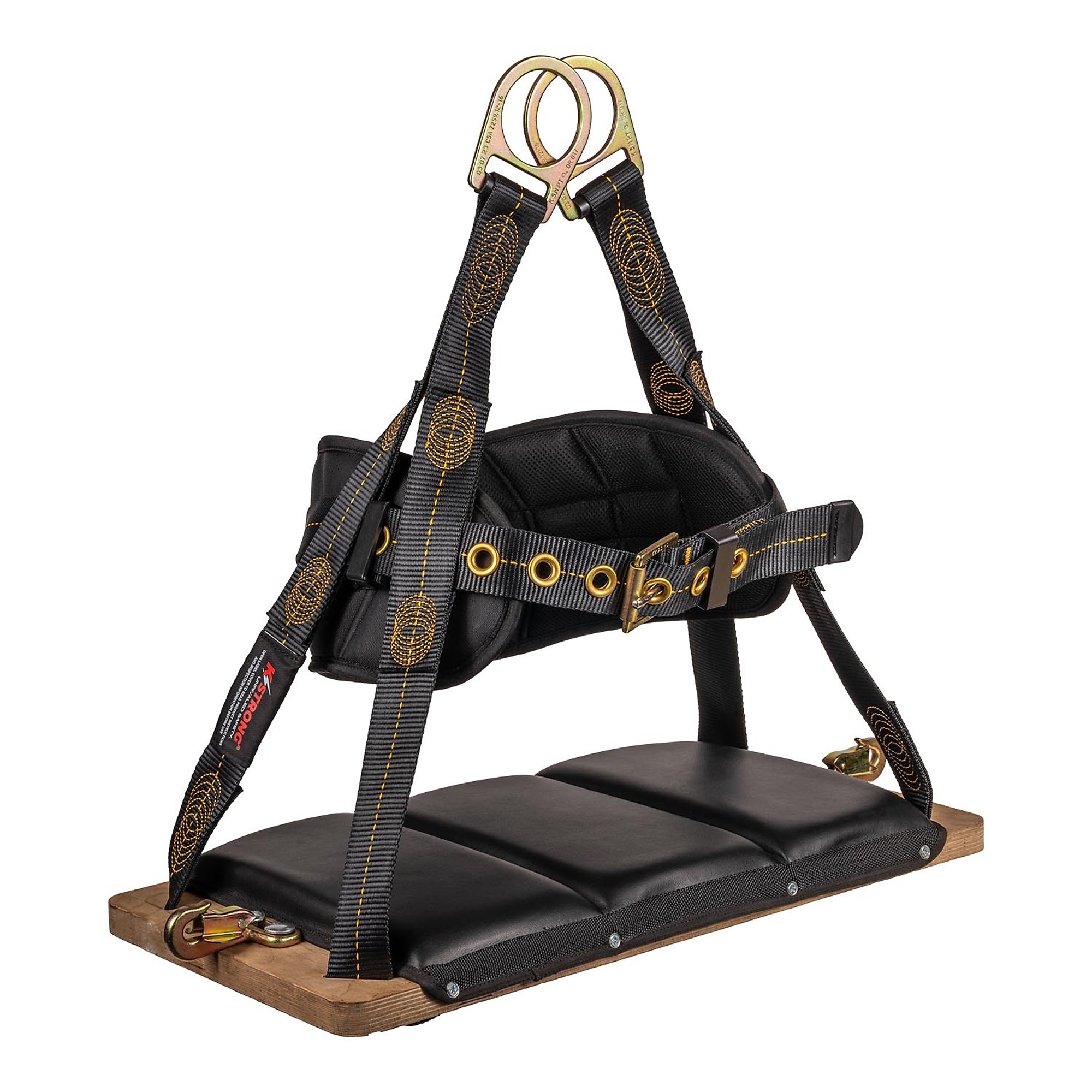 KStrong Bosun Chair — Padded Board, Padded Belt, Lifting D-Rings, Tool Clips, Model# UFZ920011