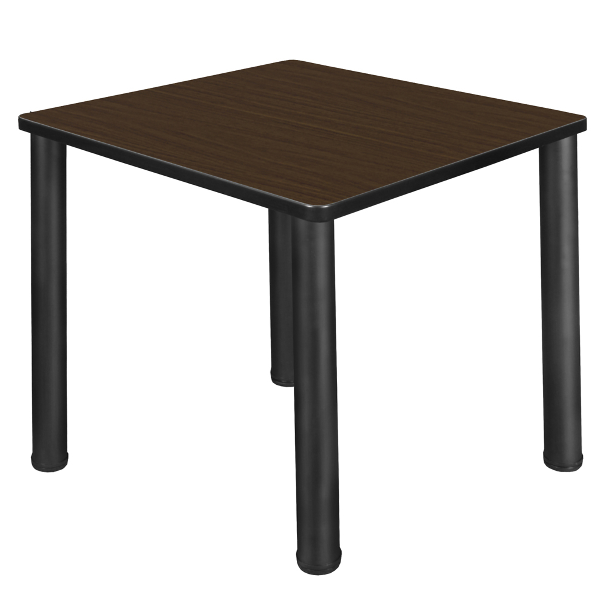 Regency Kee Small Square Breakroom Table — 30in., Neo Walnut Top, Black Legs, Model# TB3030NWBPBK