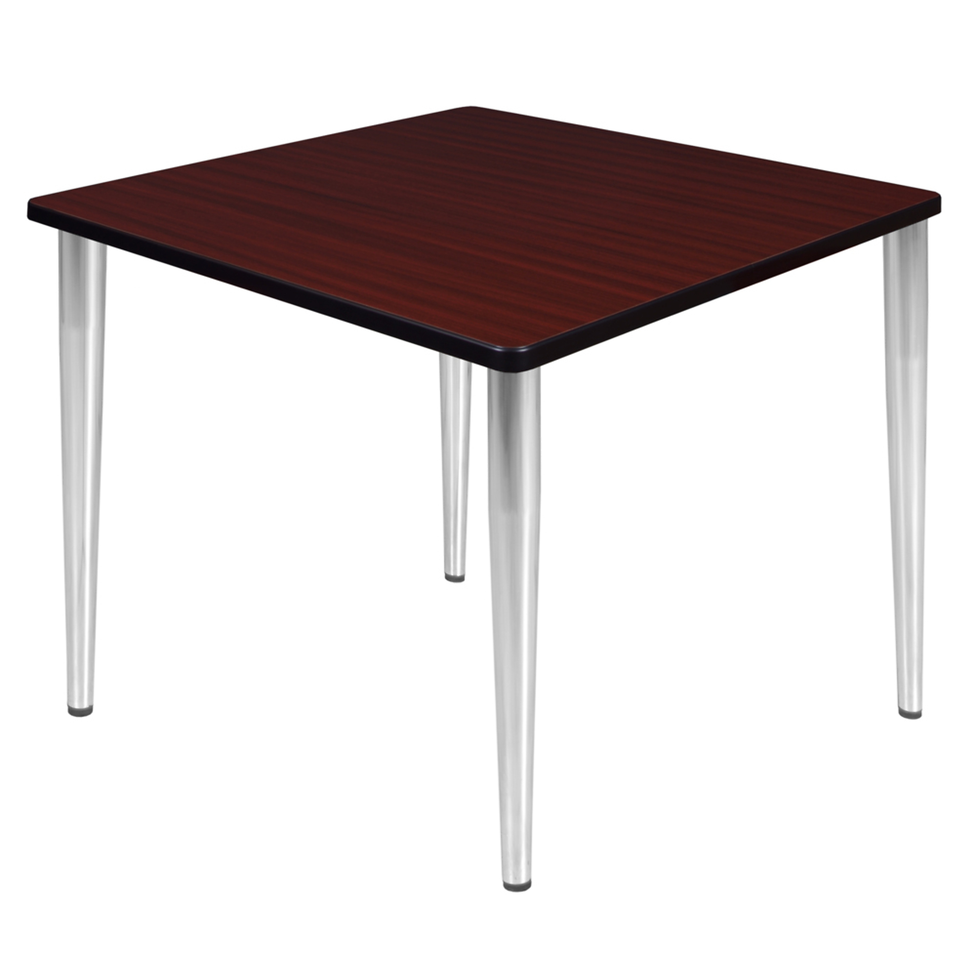 Regency Kahlo Breakroom Table — 42in. Square, Mahogany/Grey Top, Chrome Tapered Legs, Model# TPL4242MHCM