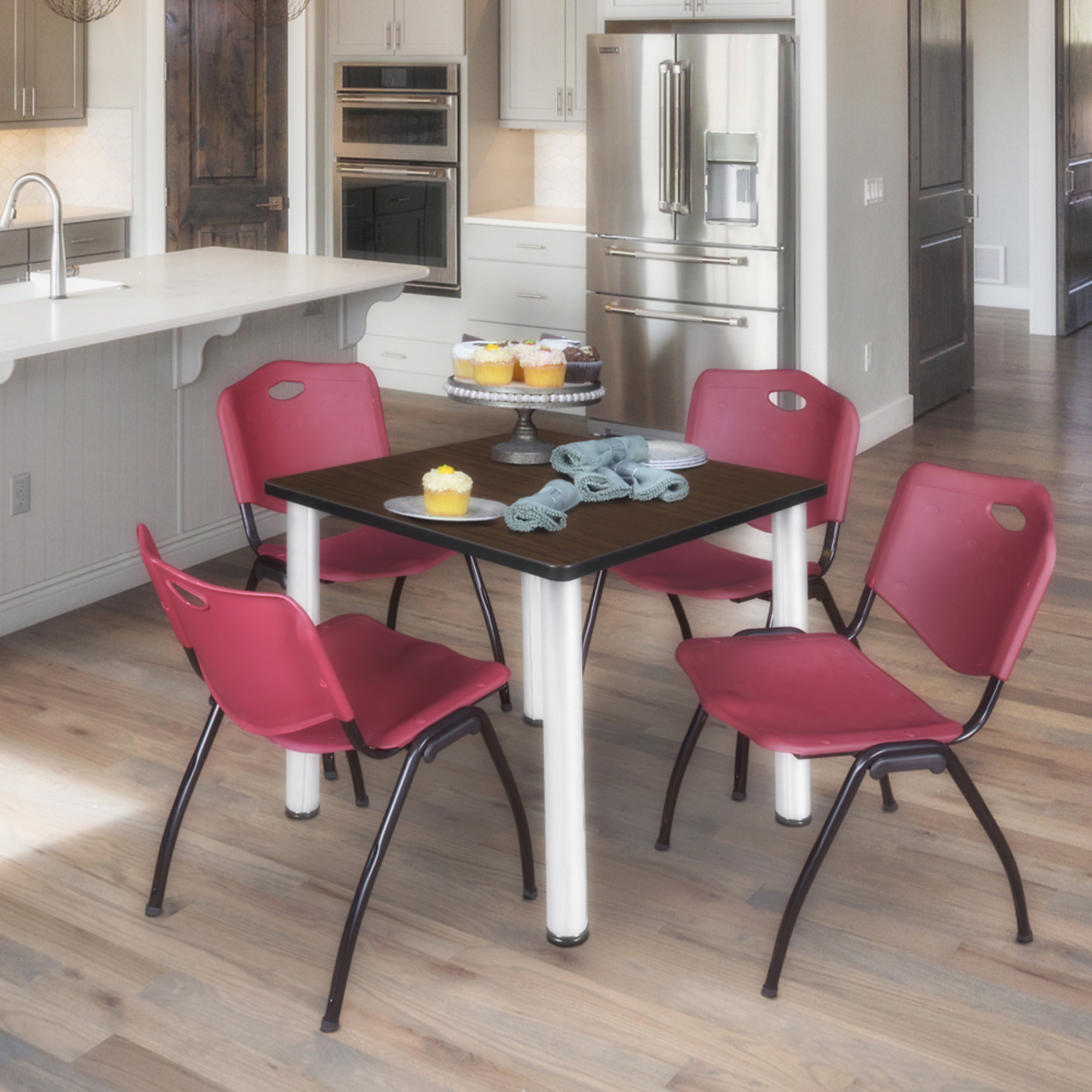 Small Rectangular Breakroom Table Regency Kee Small Square Breakroom Table — 30in., Neo Walnut Top ...