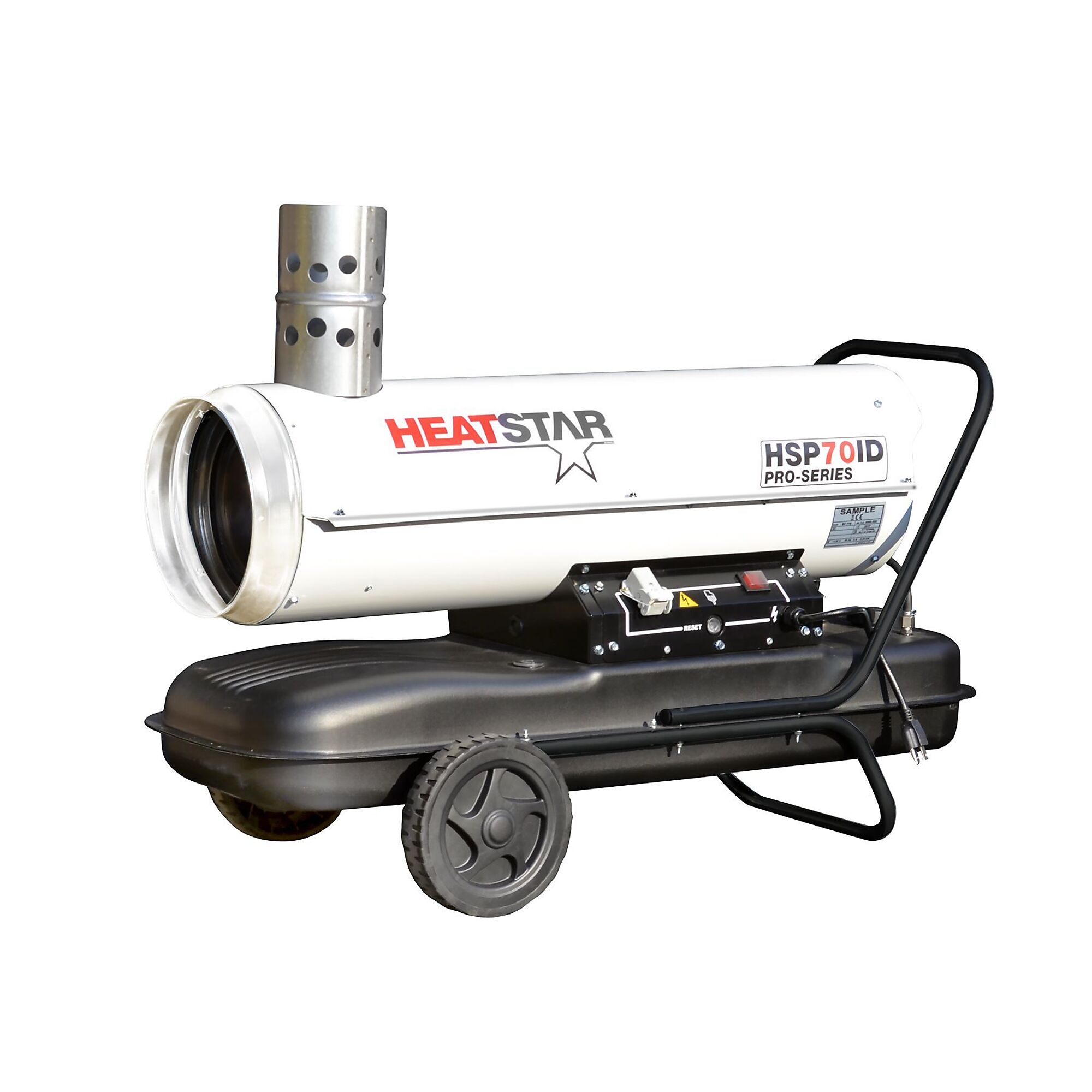 HeatStar Indirect Fired Heater — 70,000 BTU, Kerosene/Diesel/Jet A Fuel, 11.6 Gallon Tank, Continuous Ignition, 120V, 910 CFM, Model# HSP70ID