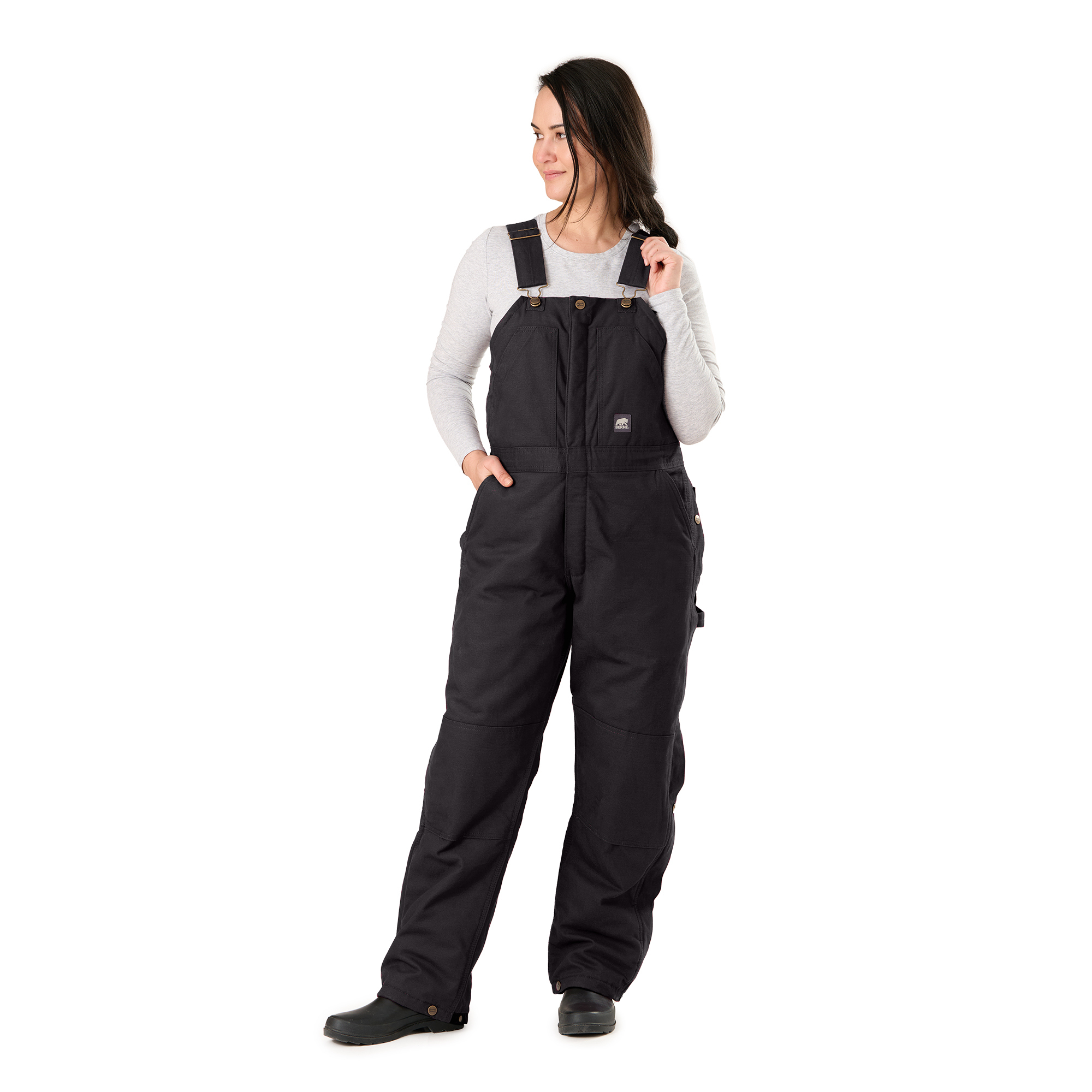 Berne Apparel Wn Wshd Ins Bib Ovrl Bk L