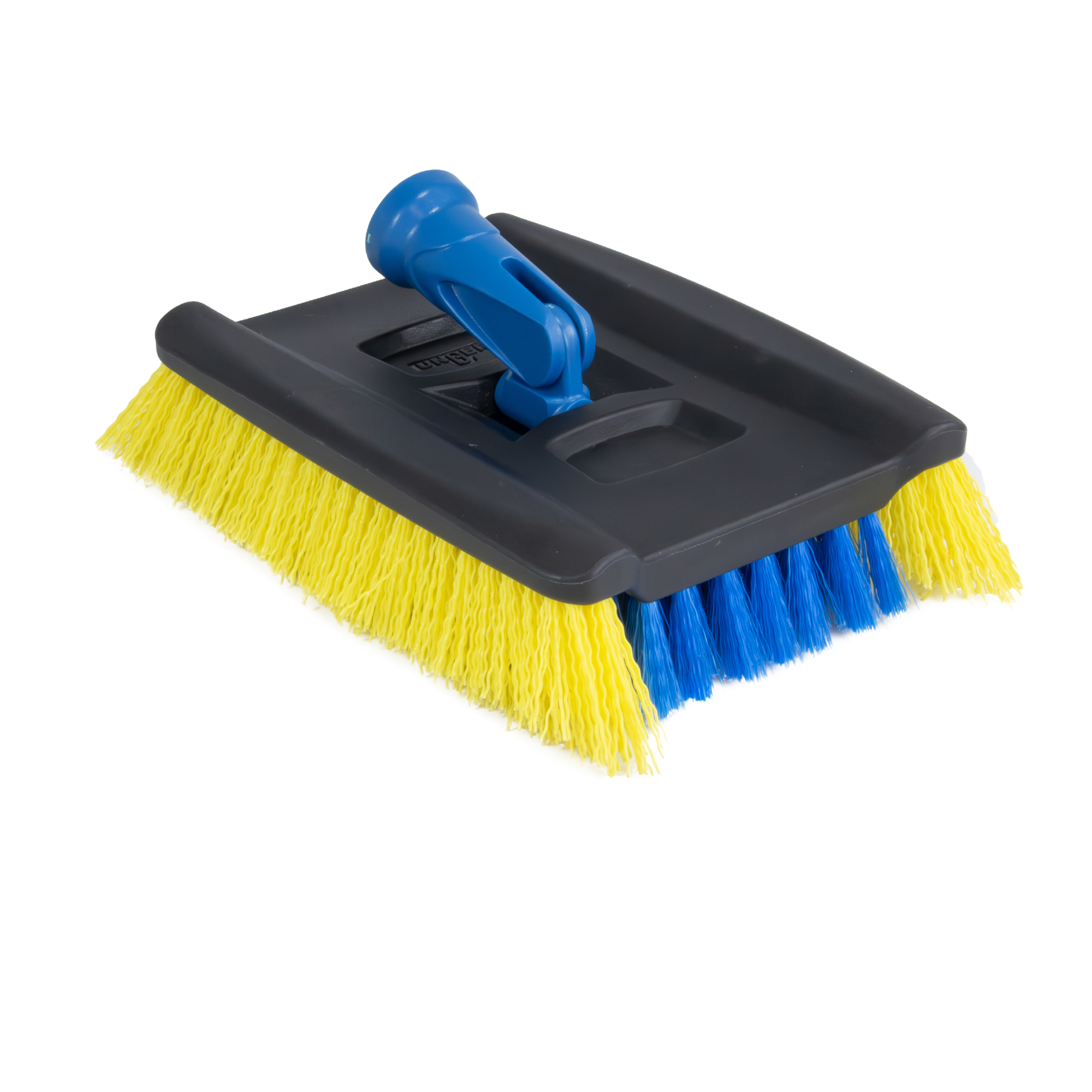 Unger Professional Lock-On Wood & Composite Deck Brush , Scrub for Outdoor Decks With Durable Dual-Bristle, Swivel Deck Cleaning Brush for Home & Business