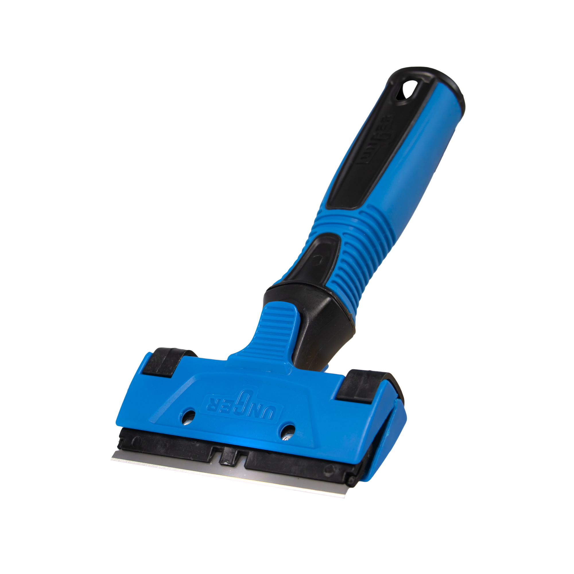 Unger Professional Connect and Clean 4" All-Purpose Scraper, Window, Glass, and Floor Scraping Tool Supplies, Adhesive Removal, Gum, Stickers, Paint Removal, Dual-Sided Blade