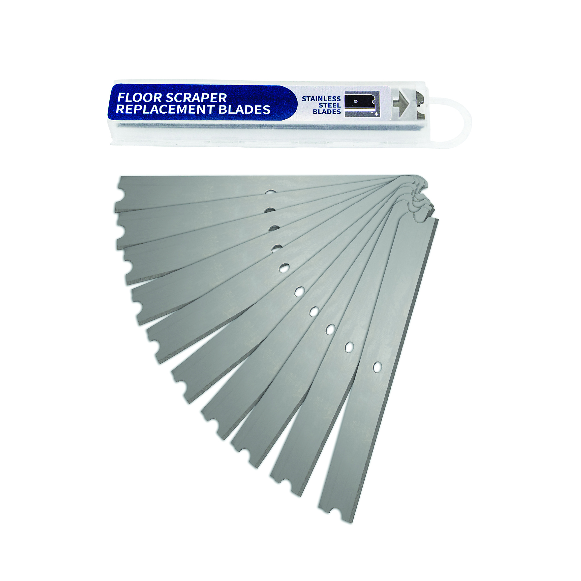 Unger 4? Professional Floor Scraper Replacement Blades, 10 Pack, Dual-Sided, Cleaning Supplies for Windows, Glass, Floors, Paint, Stickers, Gum Removal on Concrete, Linoleum Flooring, Vinyl, Tile, High-Gloss, Marble