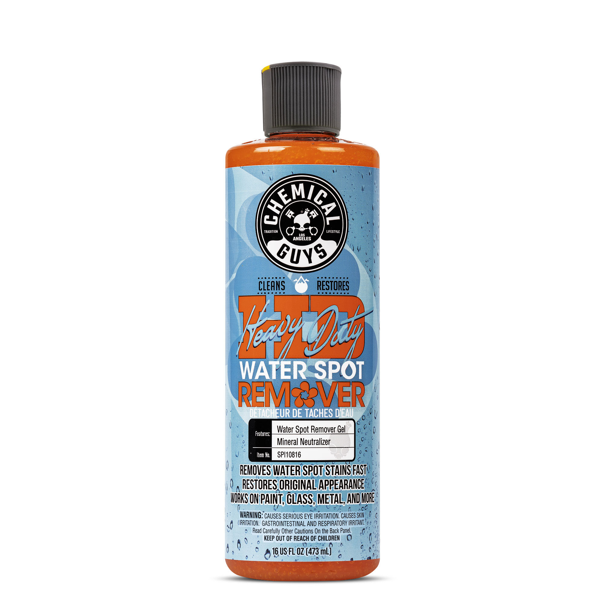 Chemical Guys Heavy-Duty Water Spot Remover, Gel Formula, For Paint, Wheels and Polished Metal, 16 oz., Model# SPI10816