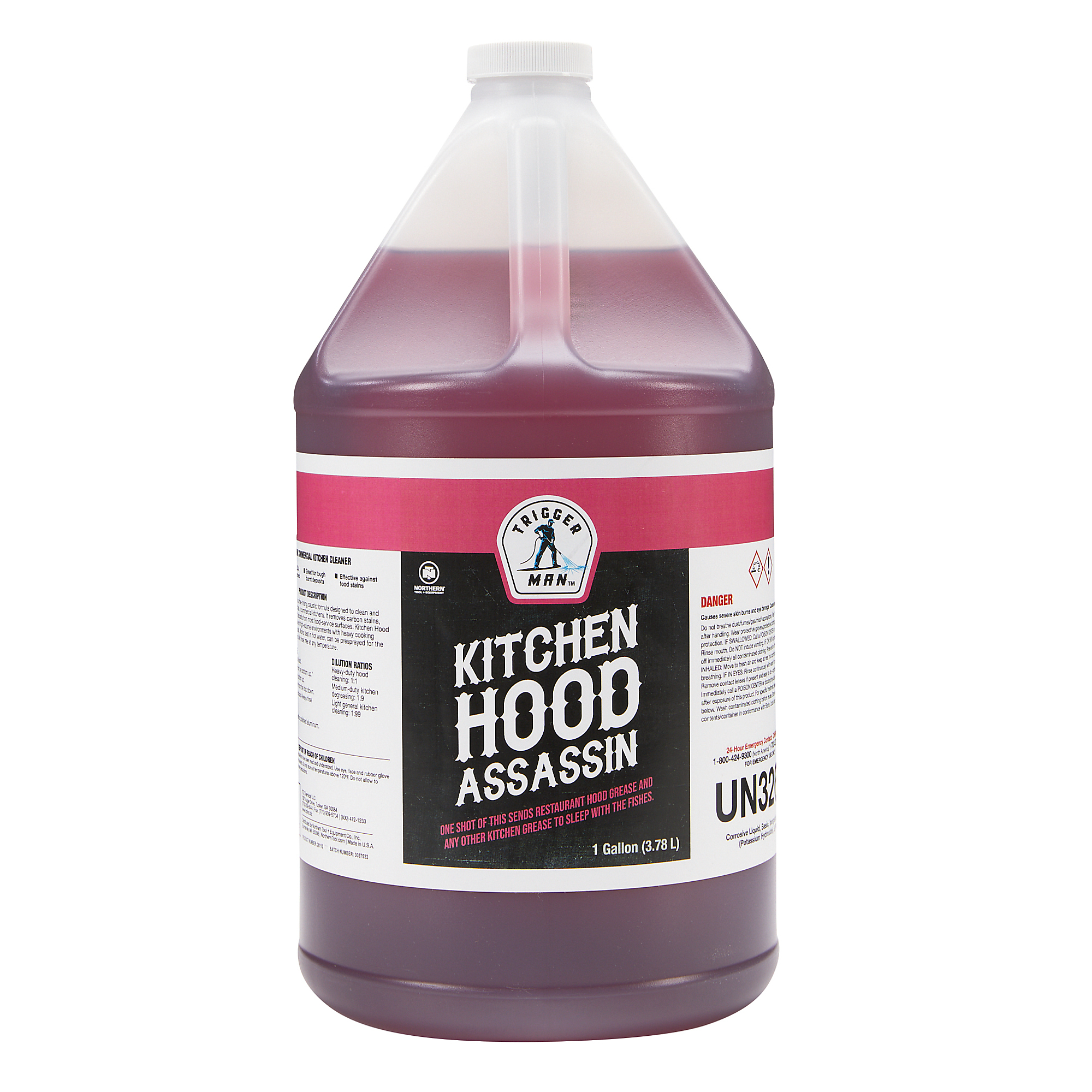 Trigger Man Kitchen Hood Assassin, Pressure Washer Chemical, 1 Gallon