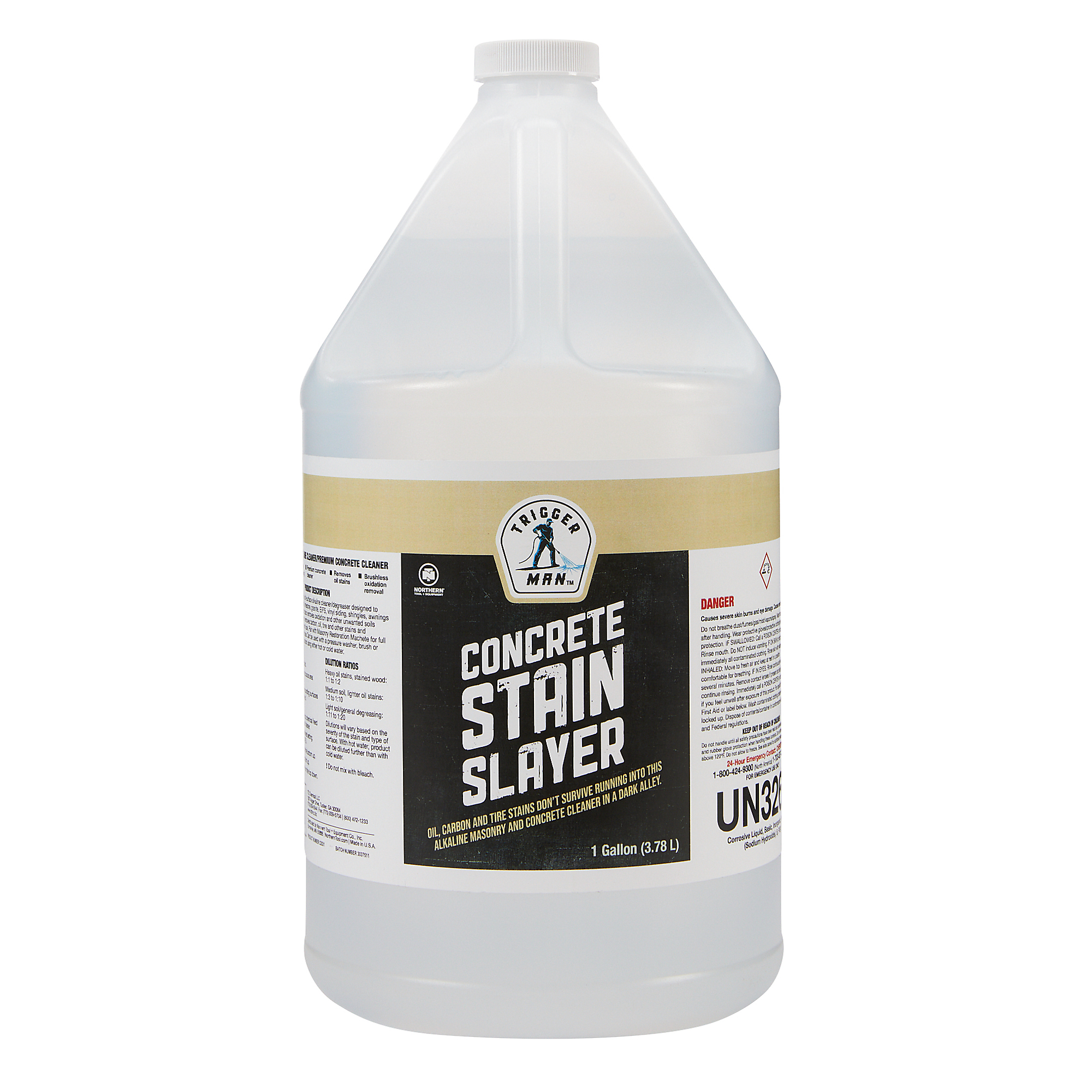 Trigger Man Concrete Stain Slayer, Pressure Washer Chemical, 1 Gallon