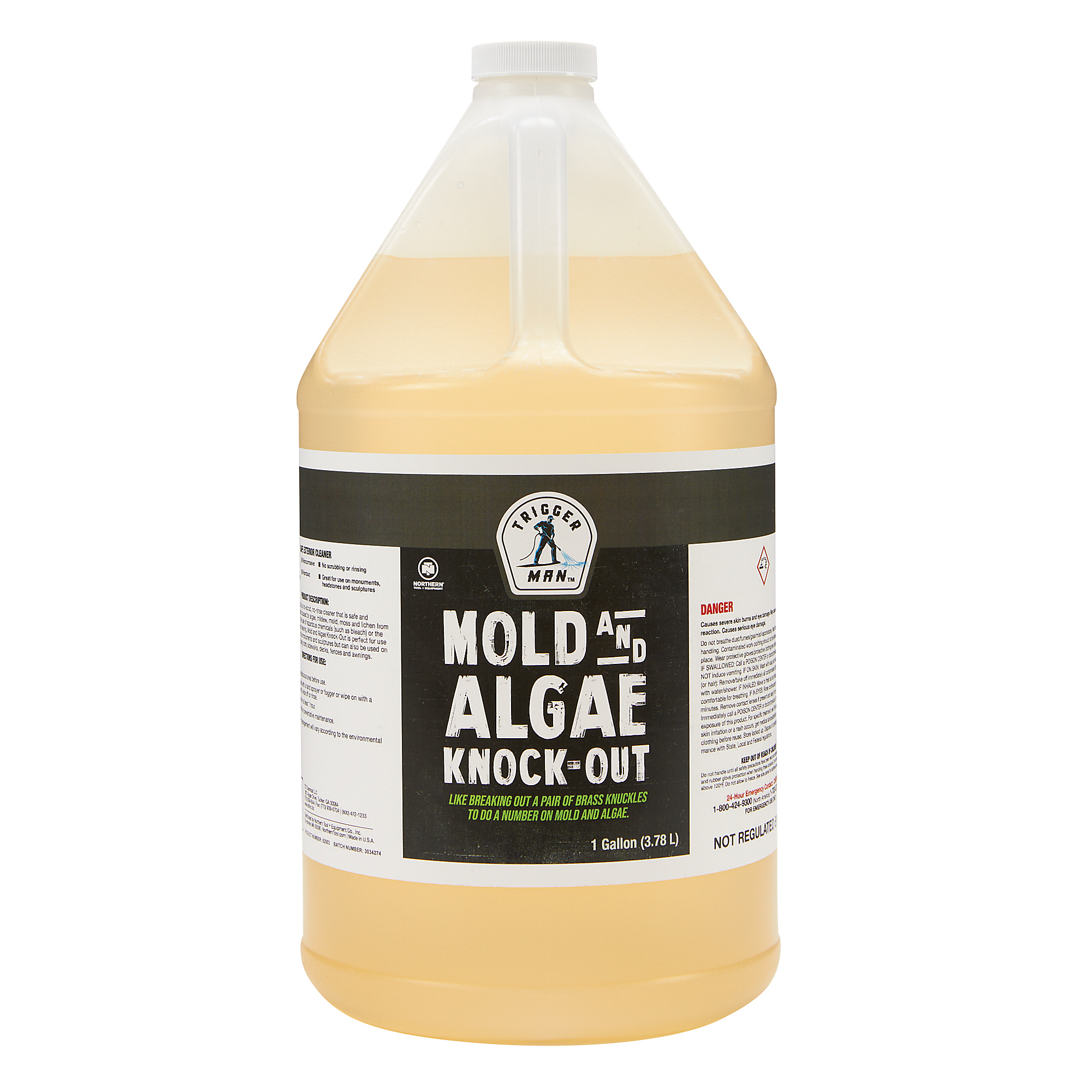 Trigger Man Mold and Algae Knock-Out, Pressure Washer Chemical, 1 Gallon