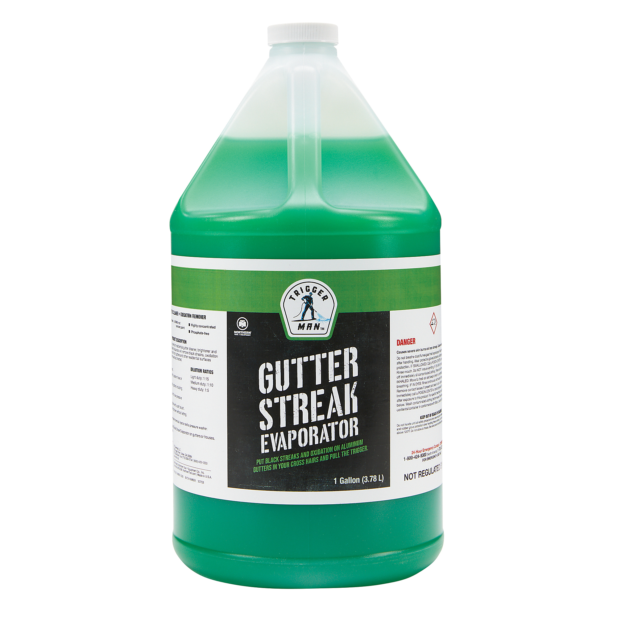 Trigger Man Gutter Streak Evaporator, Pressure Washer Chemical, 1 Gallon