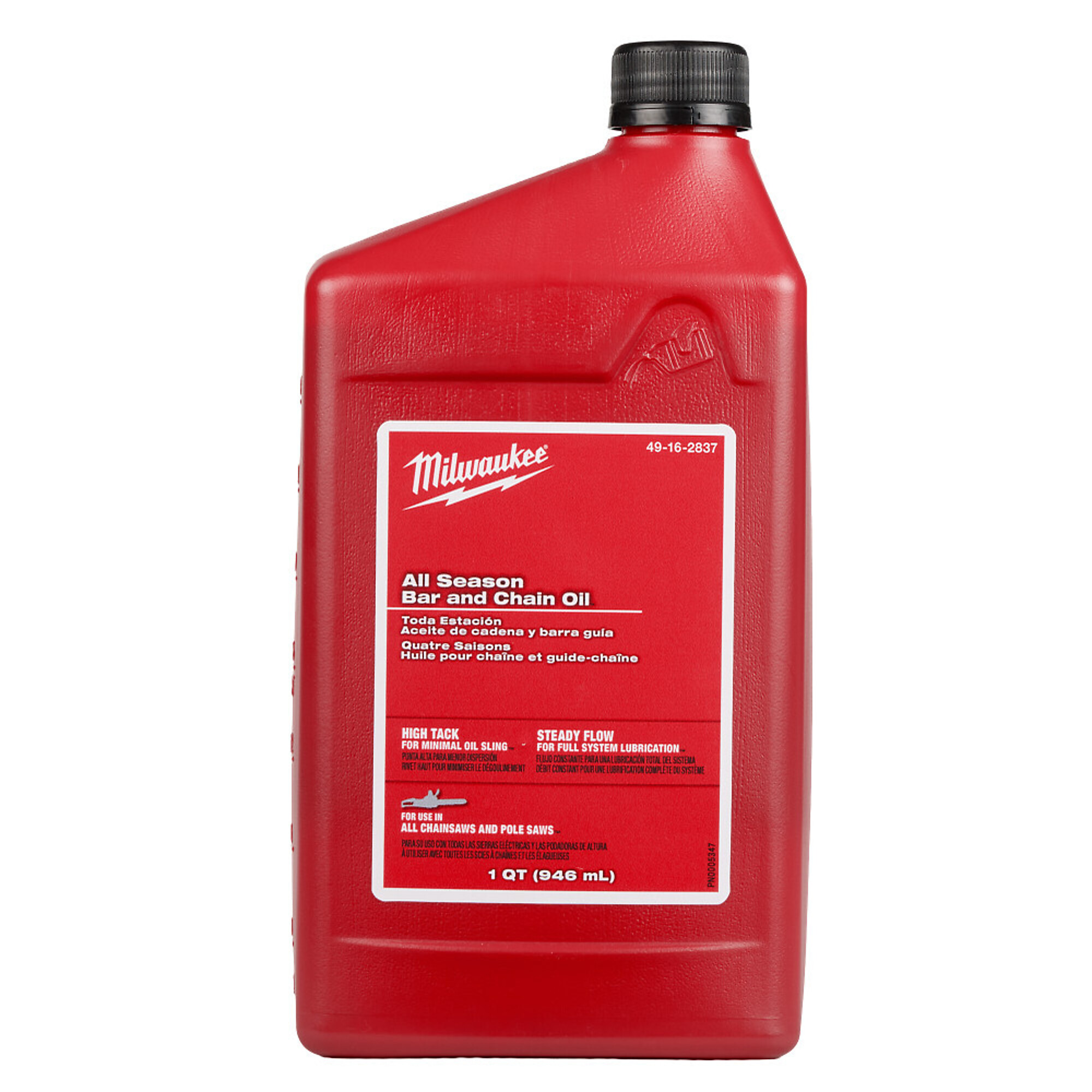 Milwaukee, 1 Quart All Season Bar and Chain Oil, Model# 49-16-2837
