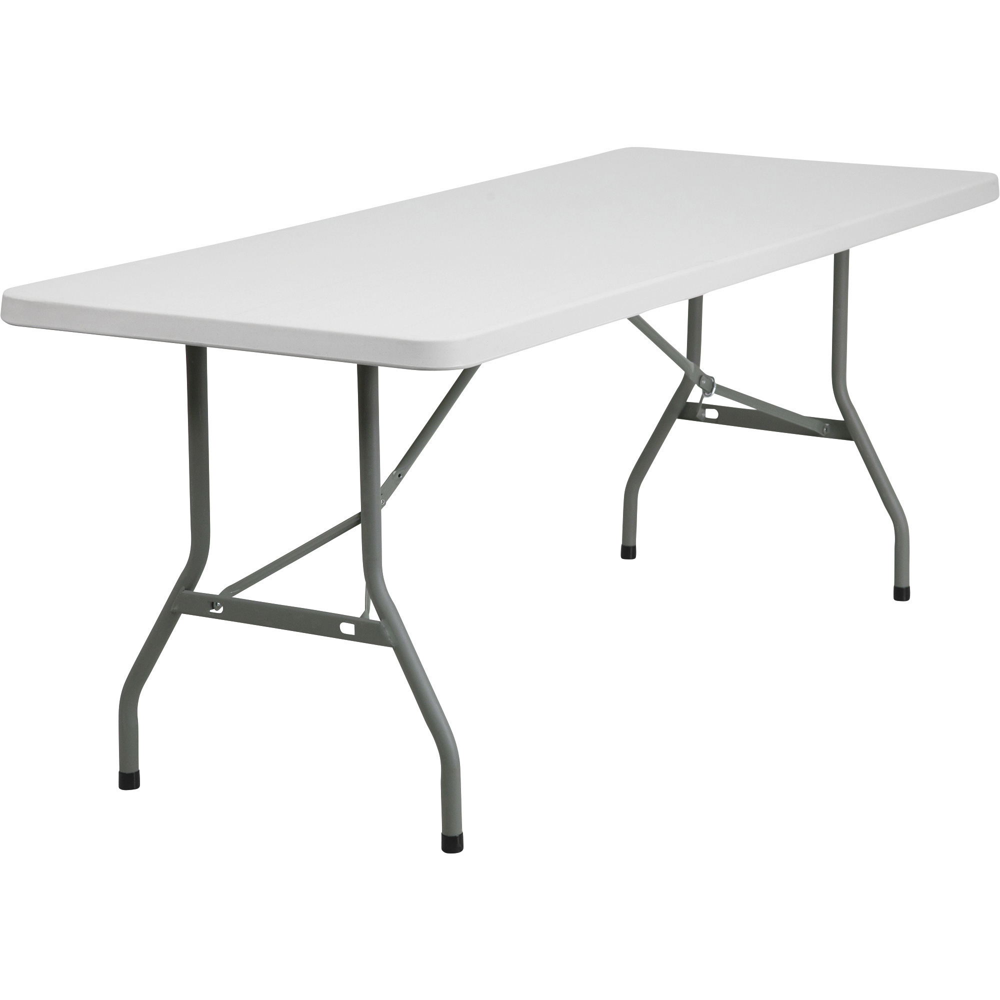 Flash Furniture Rectangular Plastic Folding Table, Granite White, 72in.L x 30in.W x 29in.H, Model# RB3072