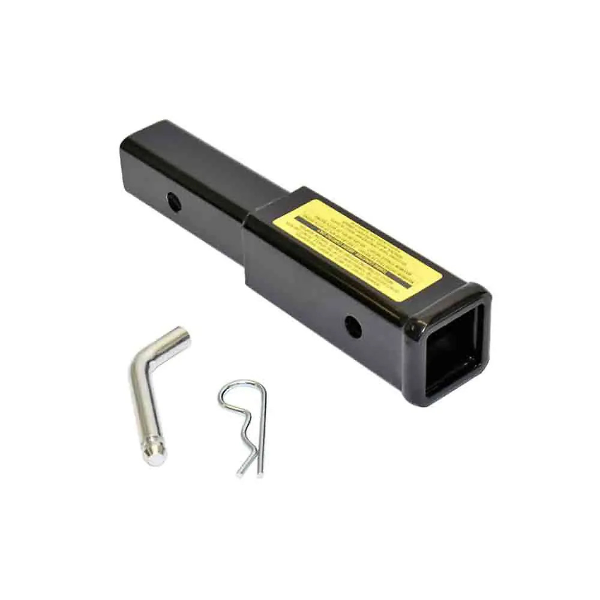 Rigid Hitch, 8 Inch Receiver Hitch Extension for 2 Inch Receivers, Black, Hollow Shank, Model# P-2508-ET