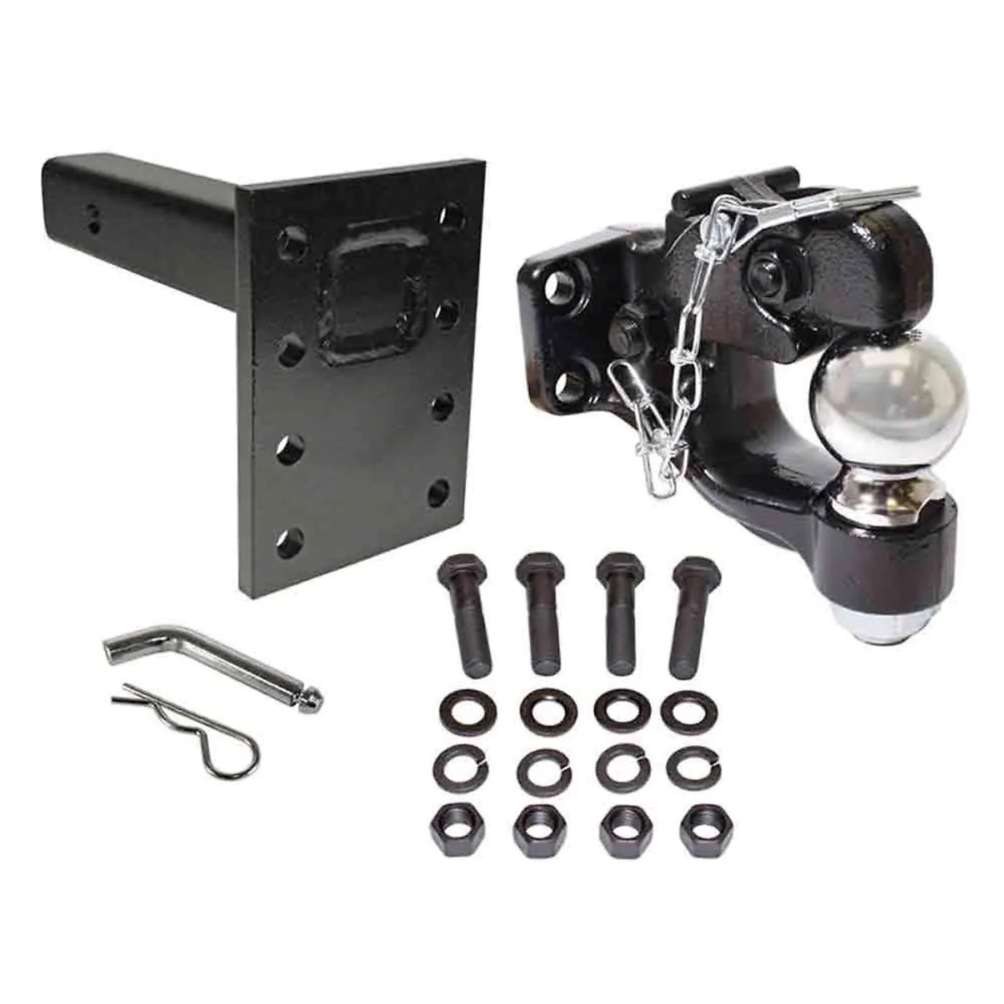 Rigid Hitch Pintle Kit for 2in. Receivers — 15,000lb. GTW, 3,000lb. Tongue, Black Finish, Model# DPH-2516-10KIT