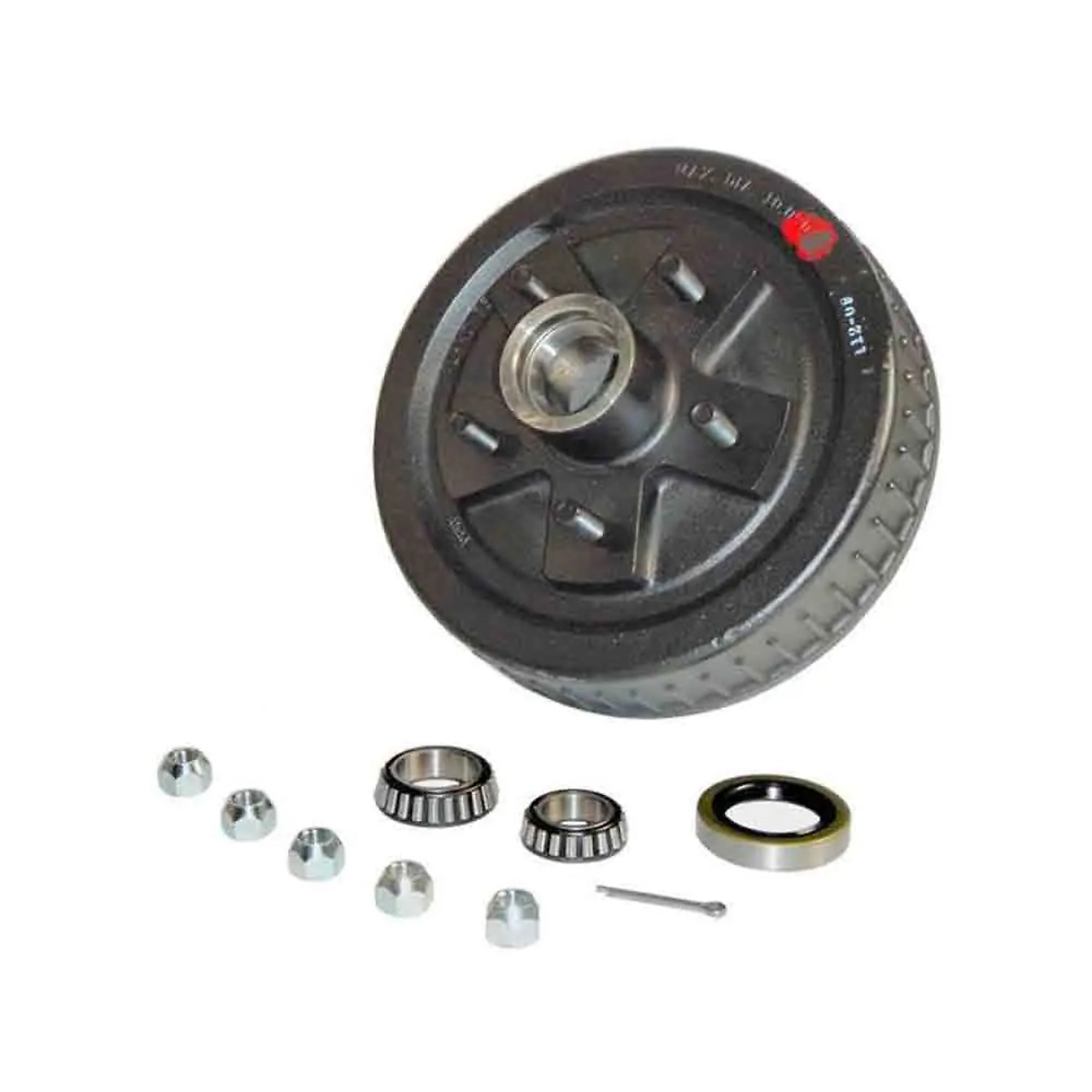 Rigid Hitch, 10-Inch Hub and Drum Assembly, 5-Bolt on 5 Inch Bolt Circle, Works with 1-3/8 To 1-1/16 Tapered Spindles for a 3,500lb Axle, 1750lb Capacity per Hub, Includes EZ-Lube Cap and Plug, Model# HD-1000-03-EZ