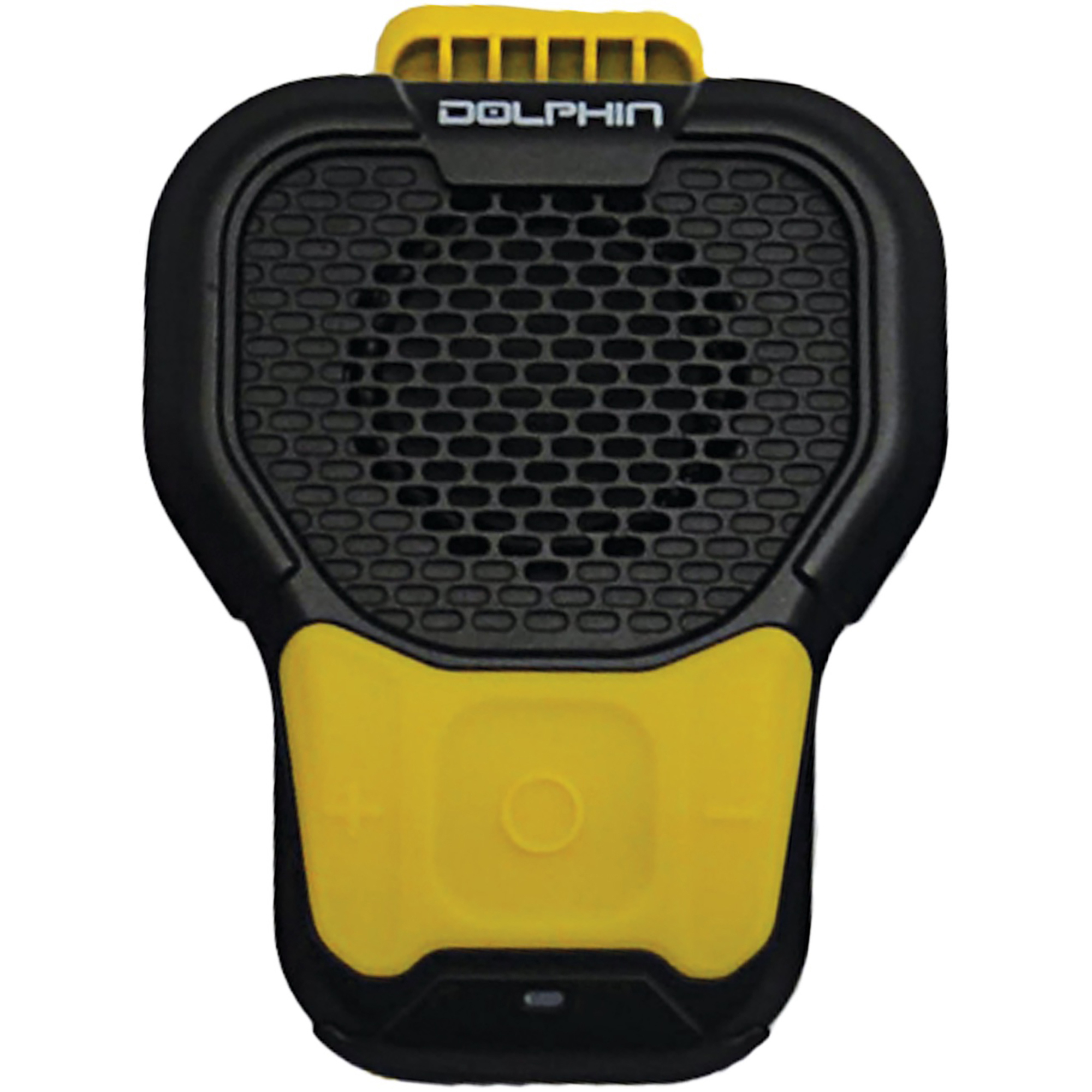 Dolphin Audio Portable Wearable Waterproof Bluetooth Speaker — Magnetic Clip, Black & Yellow, Model# CLP-10BLK