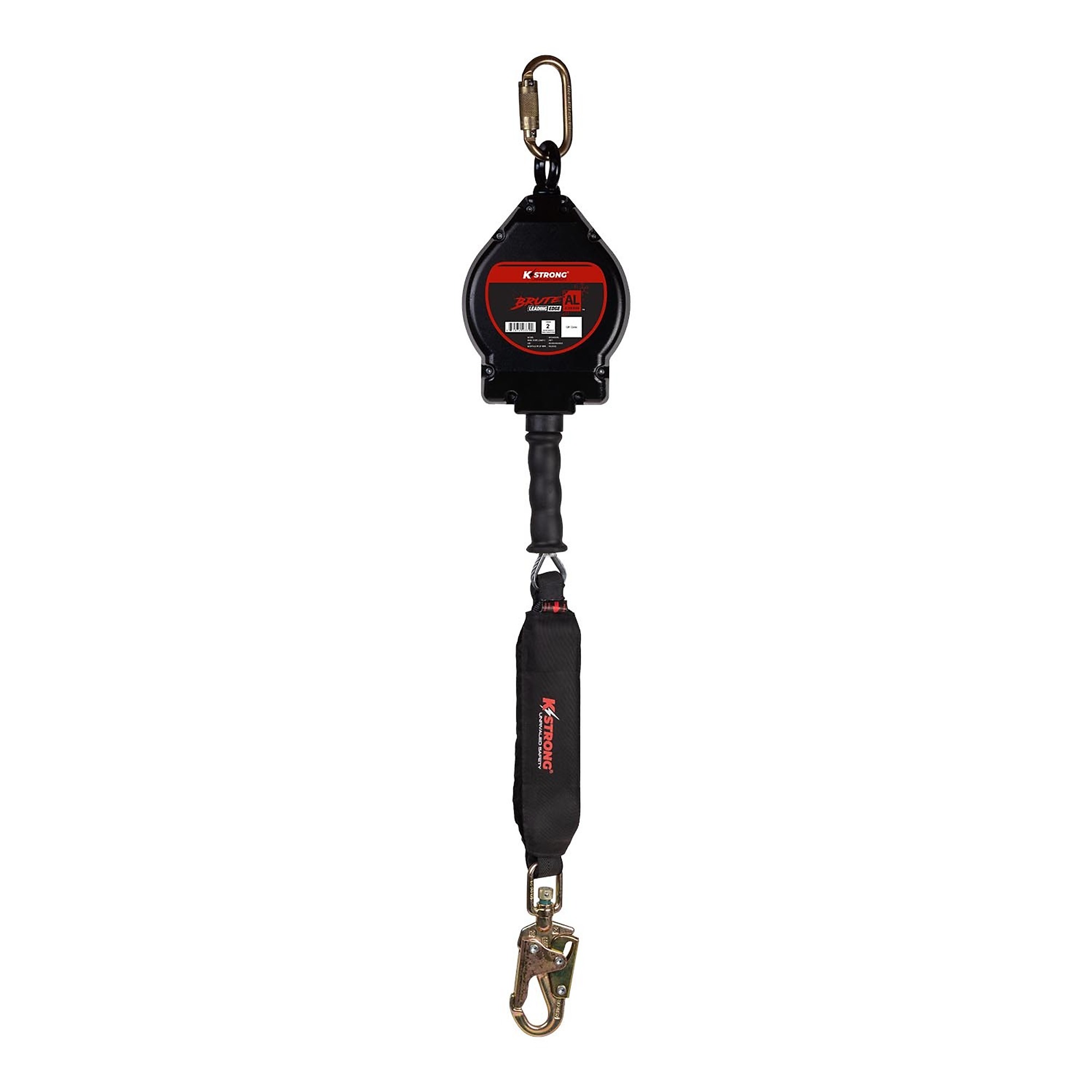 KStrong Brute-AL LE Cable SRL — 25ft., Aluminum Housing, Swivel Snap Hook, Galvanized Steel Wire Rope, Model# UFS480025L
