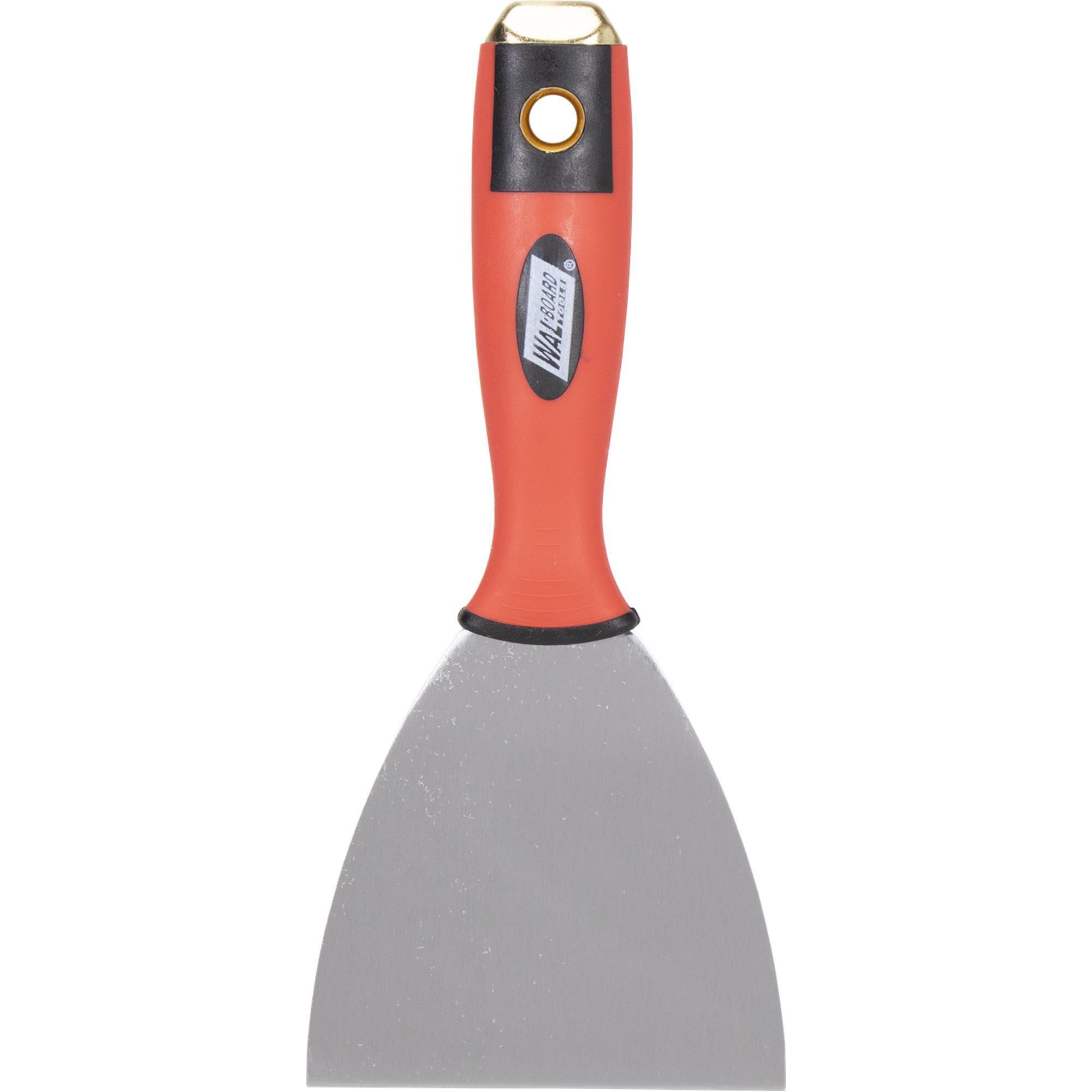 Wal-Board Hammer-End Knife — 4in., Soft Grip Handle, Carbon Steel, Model# 022-034