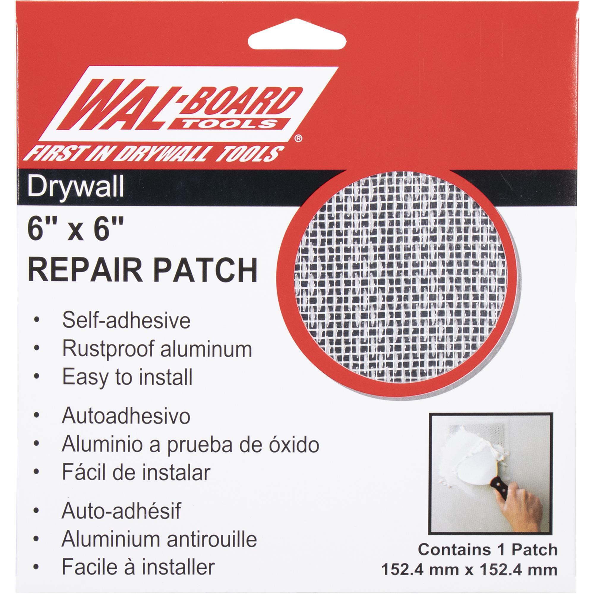 Wal-Board Drywall Repair Patches — 6in. x 6in., Self-Adhesive, Aluminum, 10 Pcs, Model# 054-063