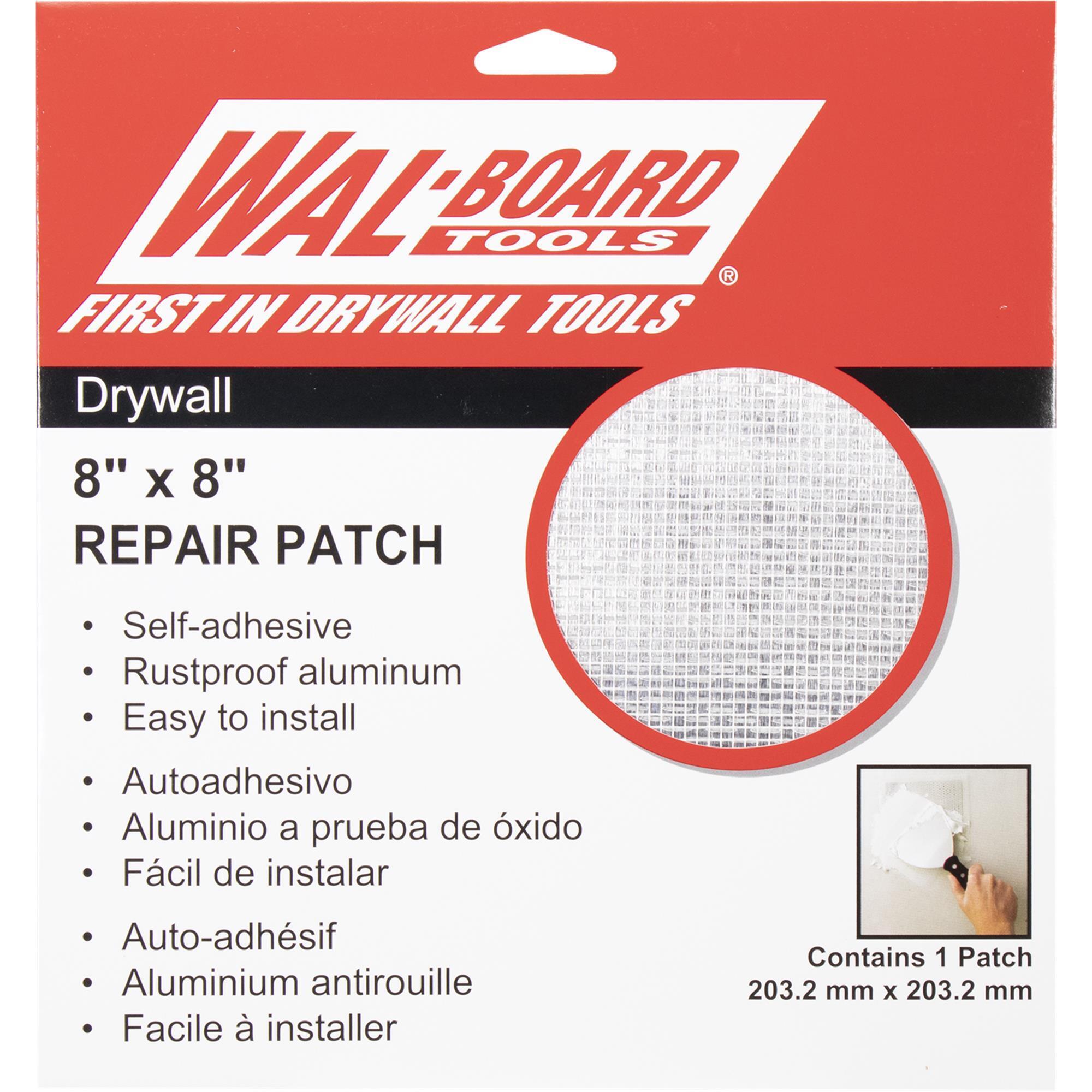 Wal-Board Drywall Repair Patches — 8in. x 8in., Self-Adhesive, Aluminum, 10 Pcs, Model# 054-064
